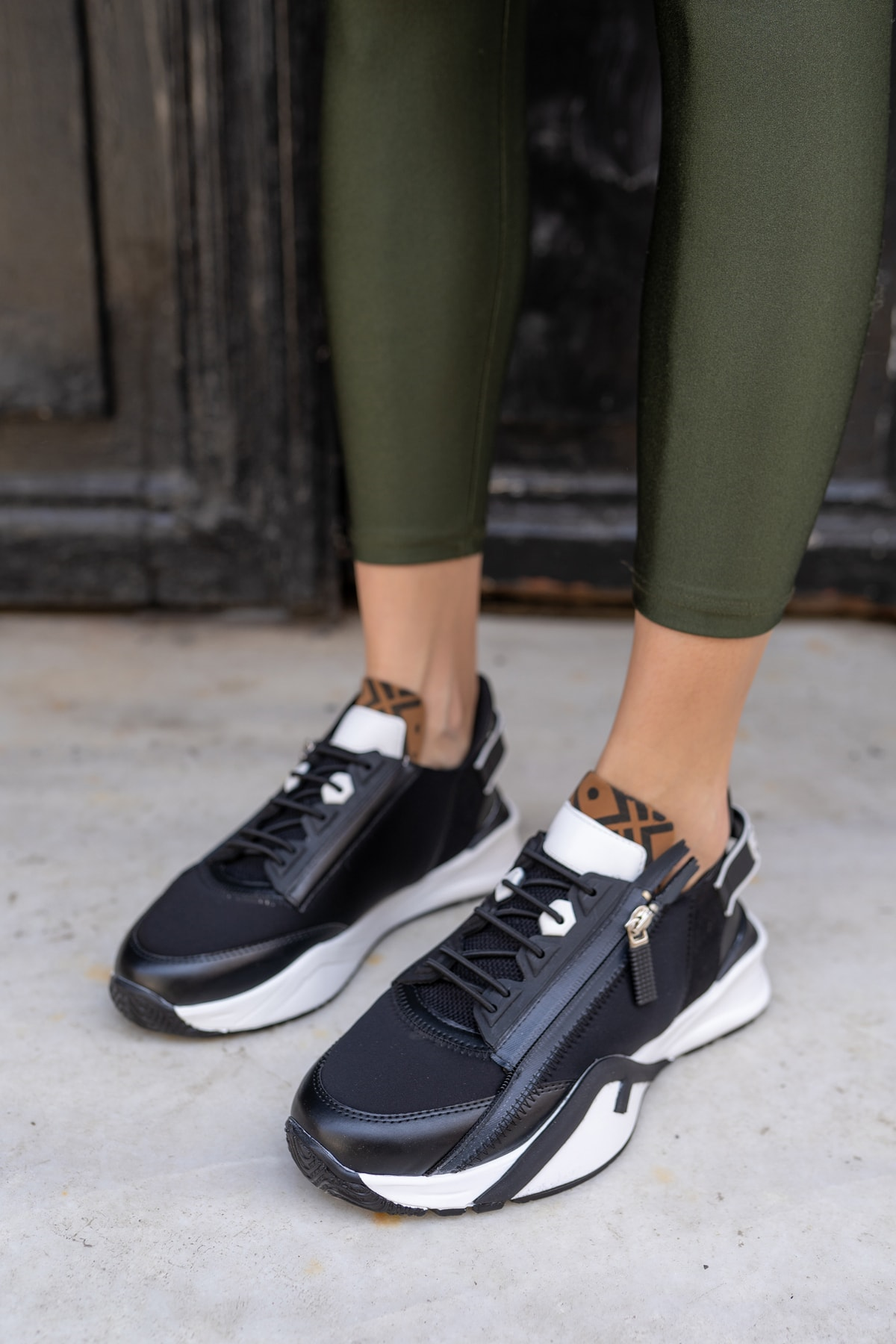 Jannıca Kadin Nude Scuba Kumas Detay Sneakers