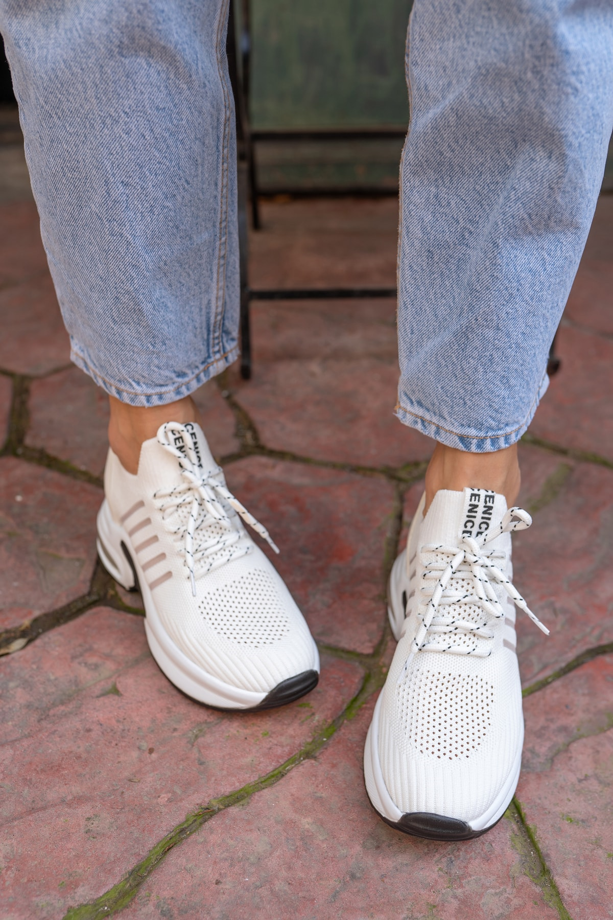 Woala Kadin Siyah Dolgu Topuk Sneakers