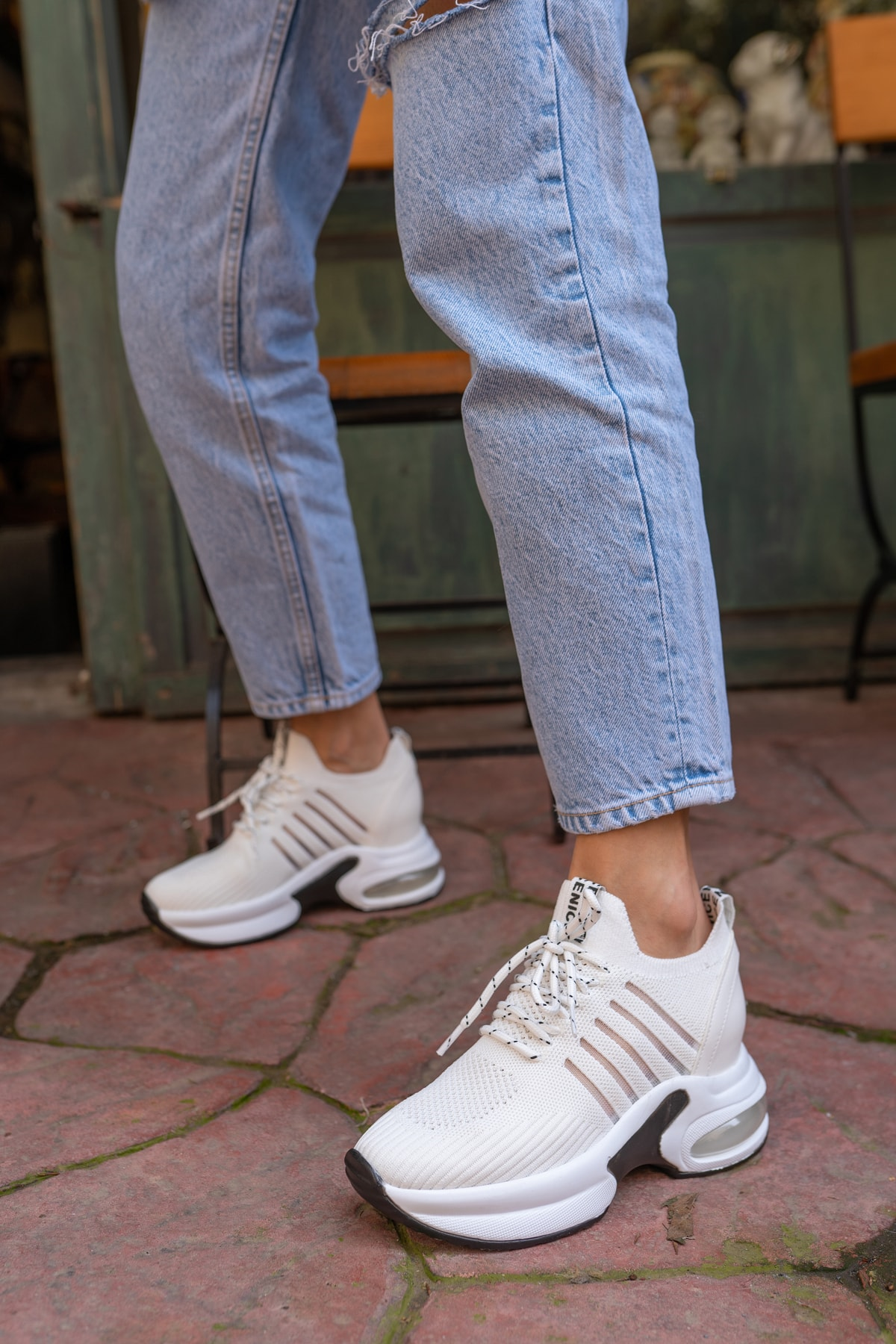 Woala Kadin Siyah Dolgu Topuk Sneakers