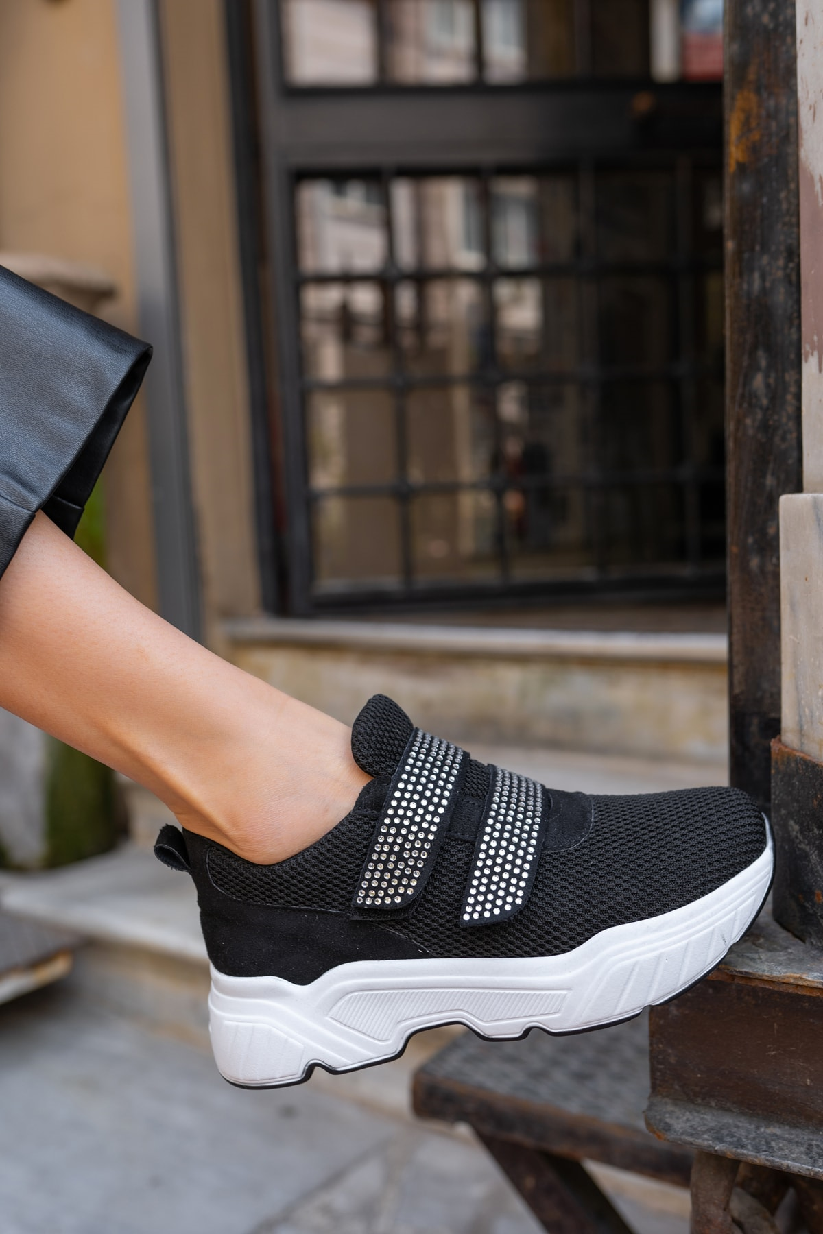 Daniel Kadin Siyah File Detay Sneakers