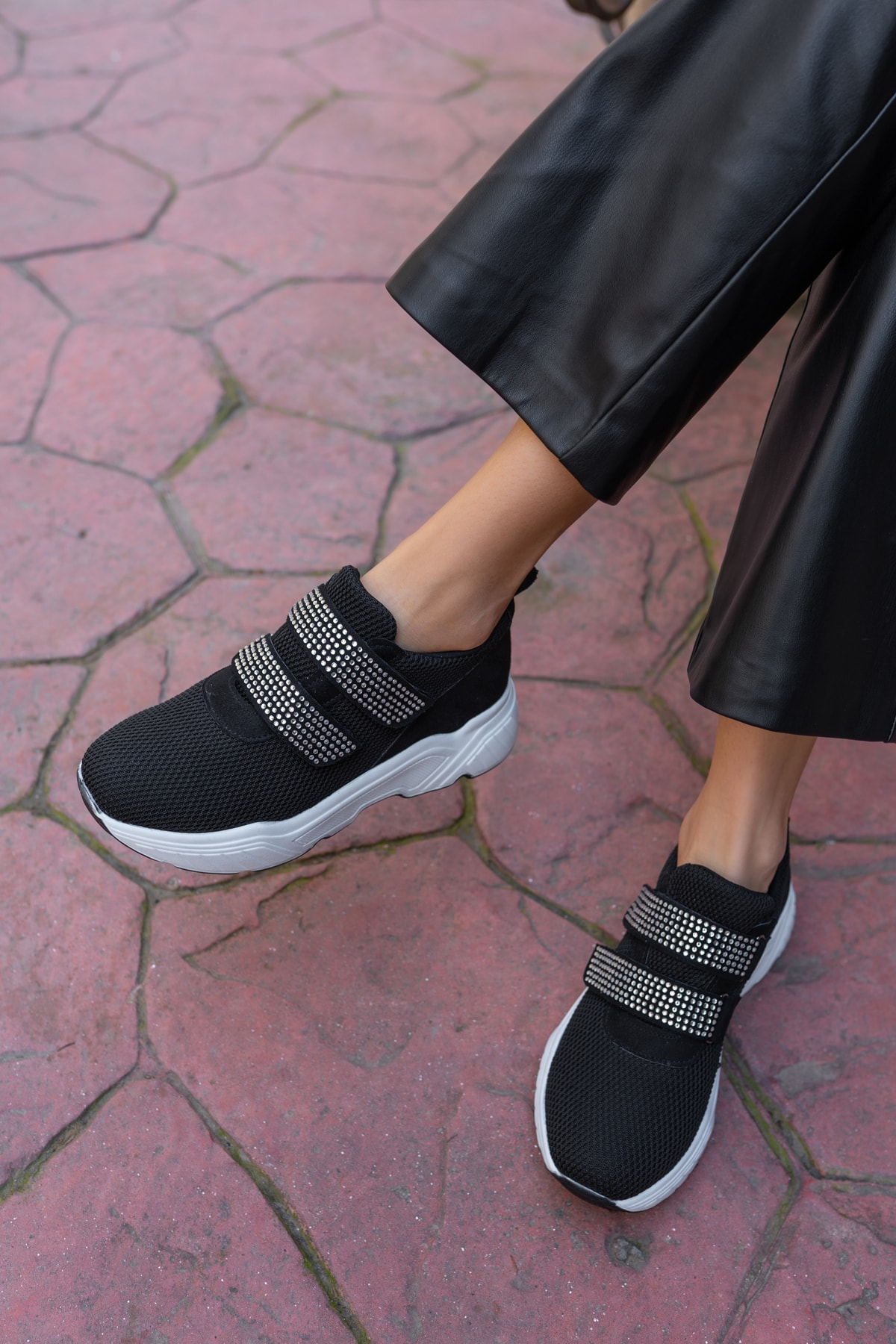 Daniel Kadin Siyah File Detay Sneakers