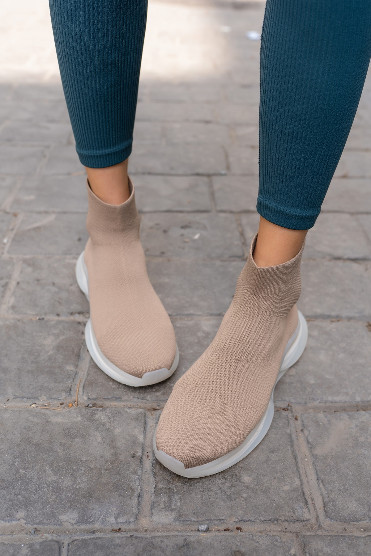 Alezy Kadın Gri Trıko Sneaker