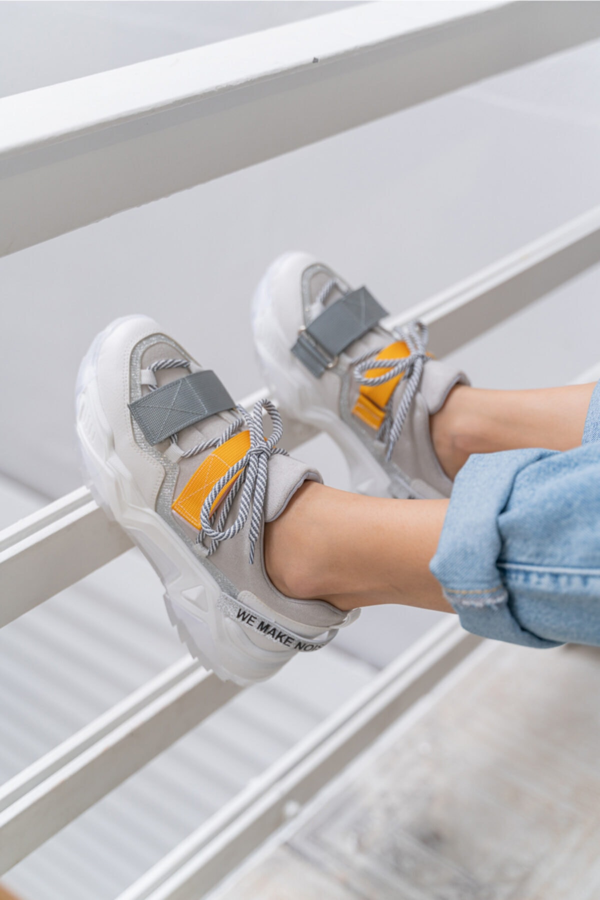 Brecka Kadin Gri Siyah Sneakers