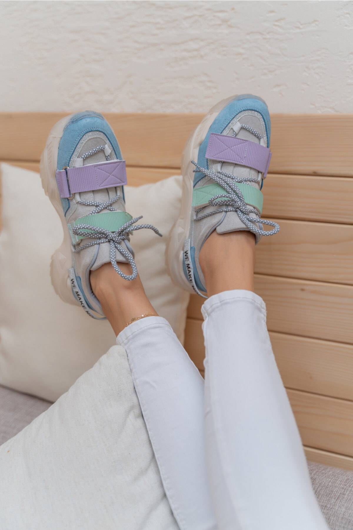 Brecka Kadin Gri Siyah Sneakers