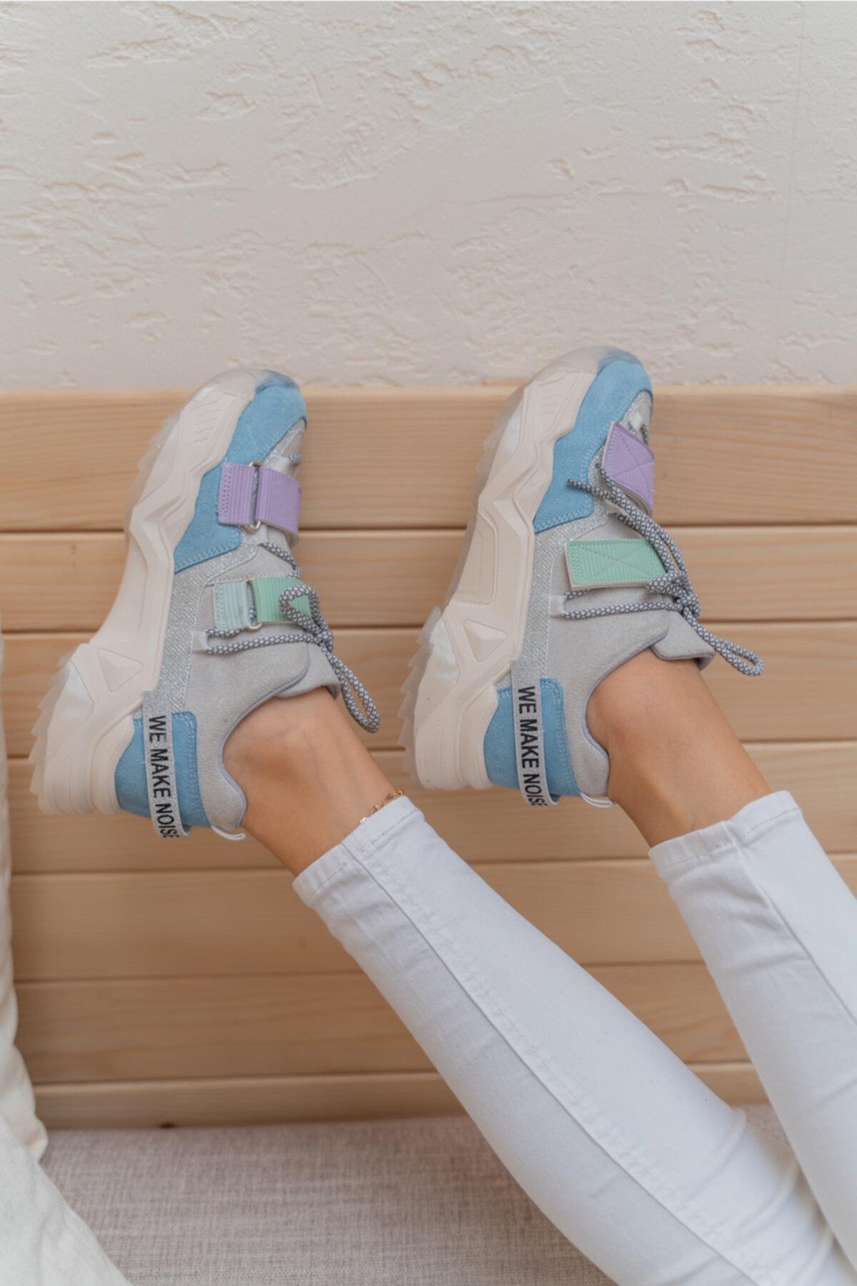 Brecka Kadin Gri Siyah Sneakers
