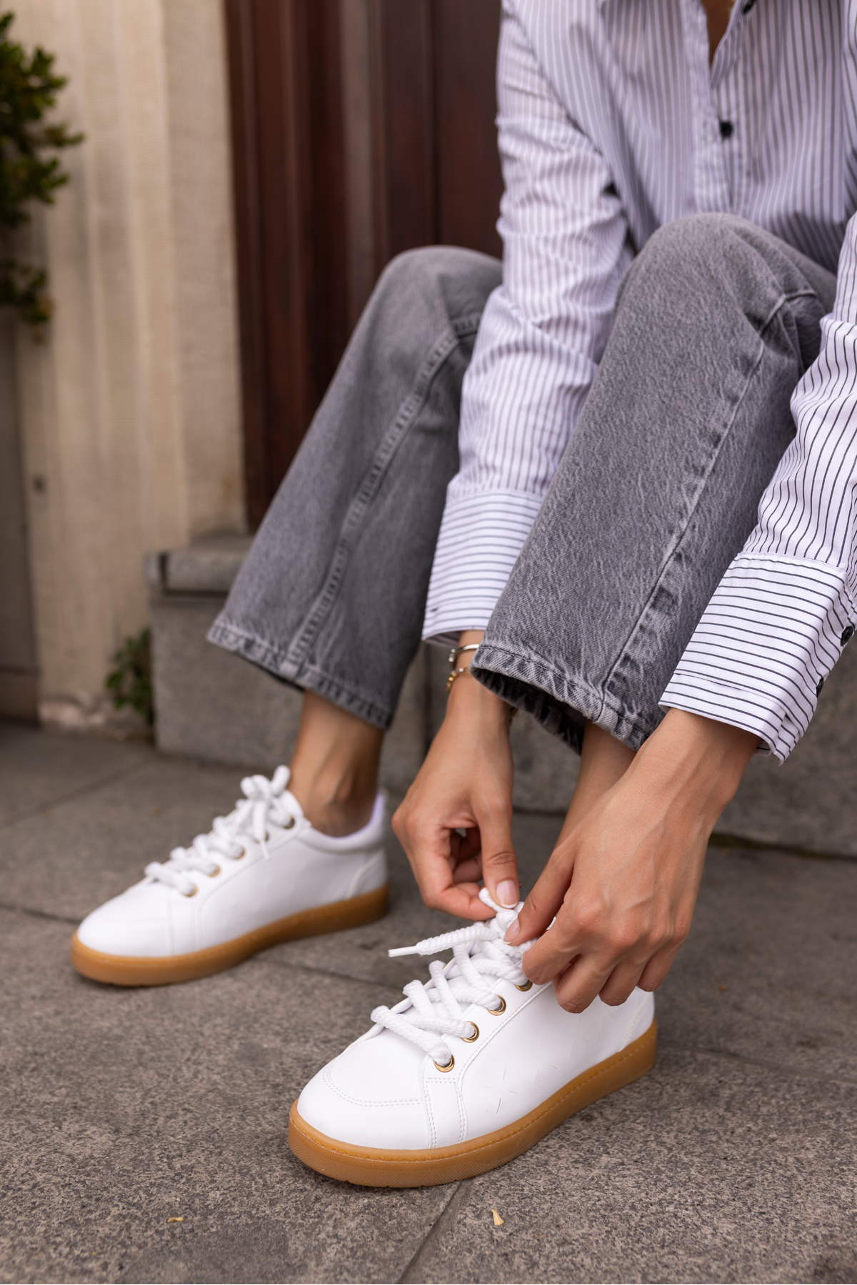 Fuedi Kadin Gümüş Örgu Ip Tarzi Sneaker