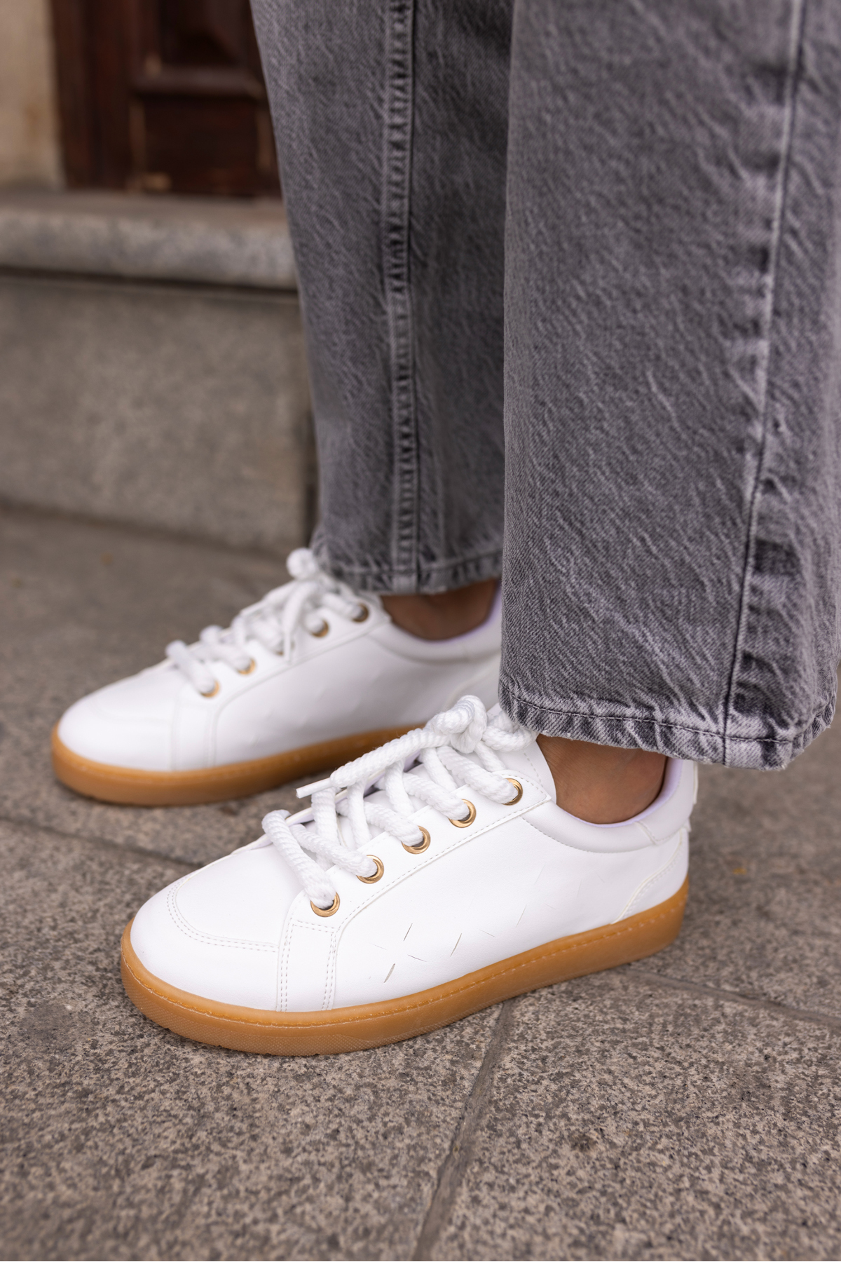 Fuedi Kadin Gümüş Örgu Ip Tarzi Sneaker