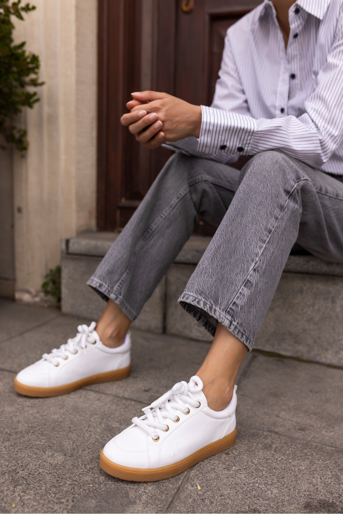 Fuedi Kadin Gümüş Örgu Ip Tarzi Sneaker