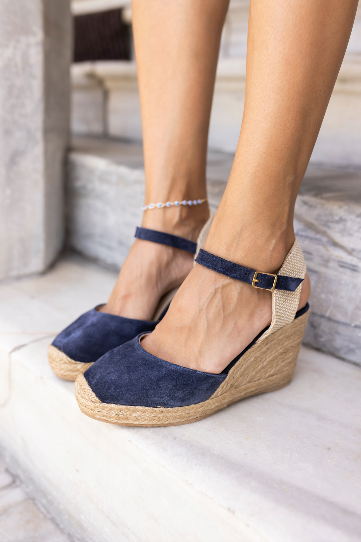 CHRİS KADİN BEJ GERCEK DERİ SUET ESPADRİL SANDALET