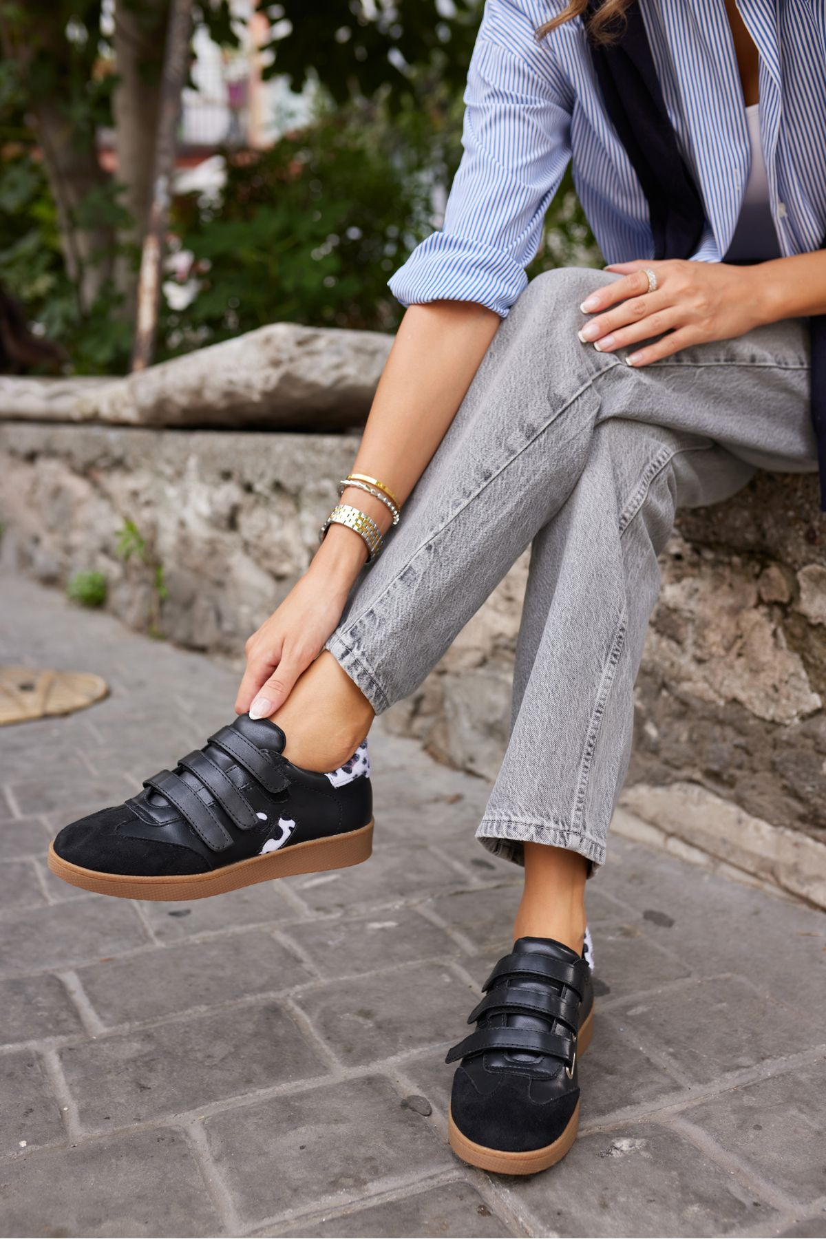İSABEL KADIN LEOPAR CIRTLI KAUCUK TABANLİ SNEAKER