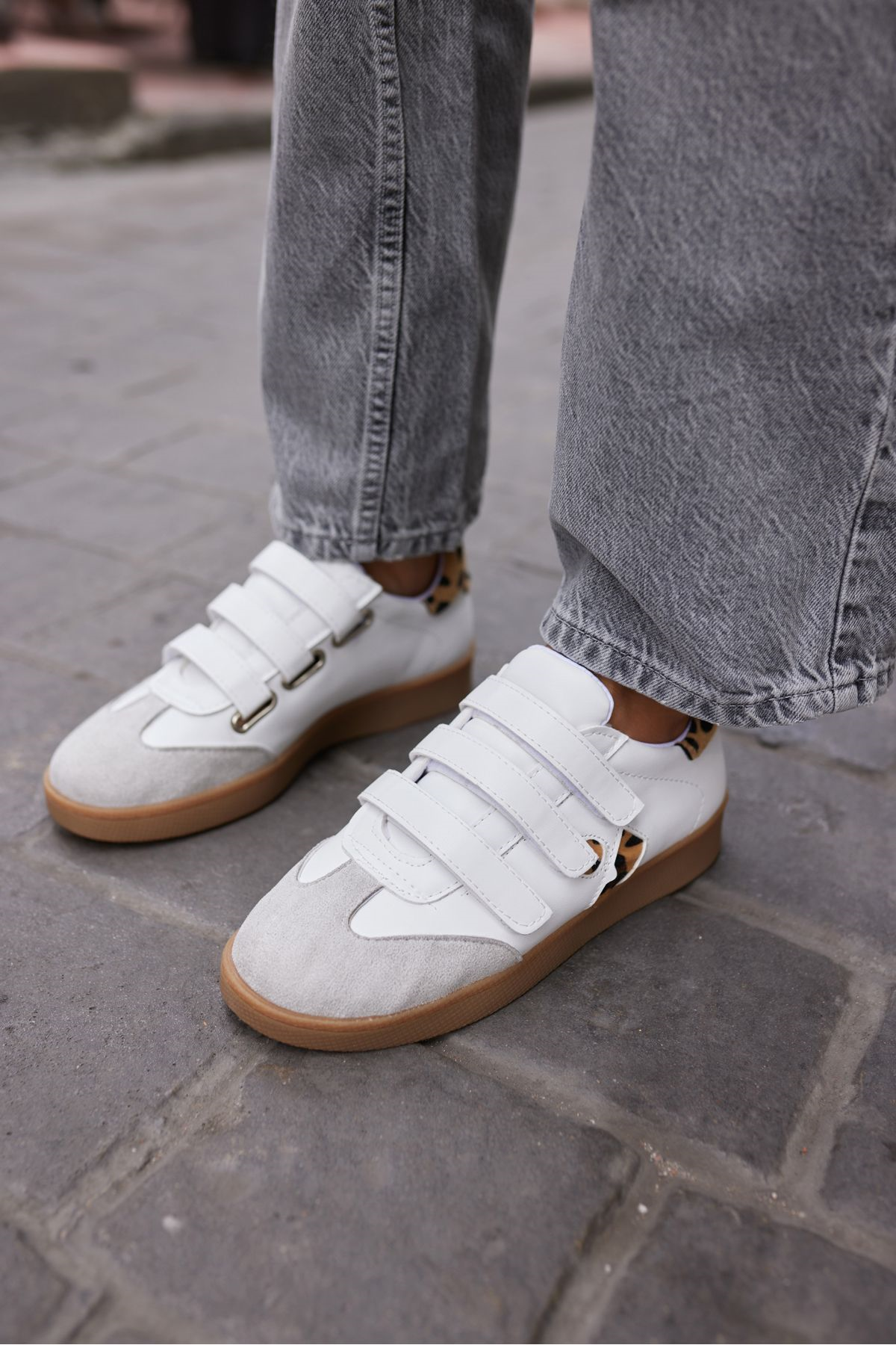 İSABEL KADIN LEOPAR CIRTLI KAUCUK TABANLİ SNEAKER