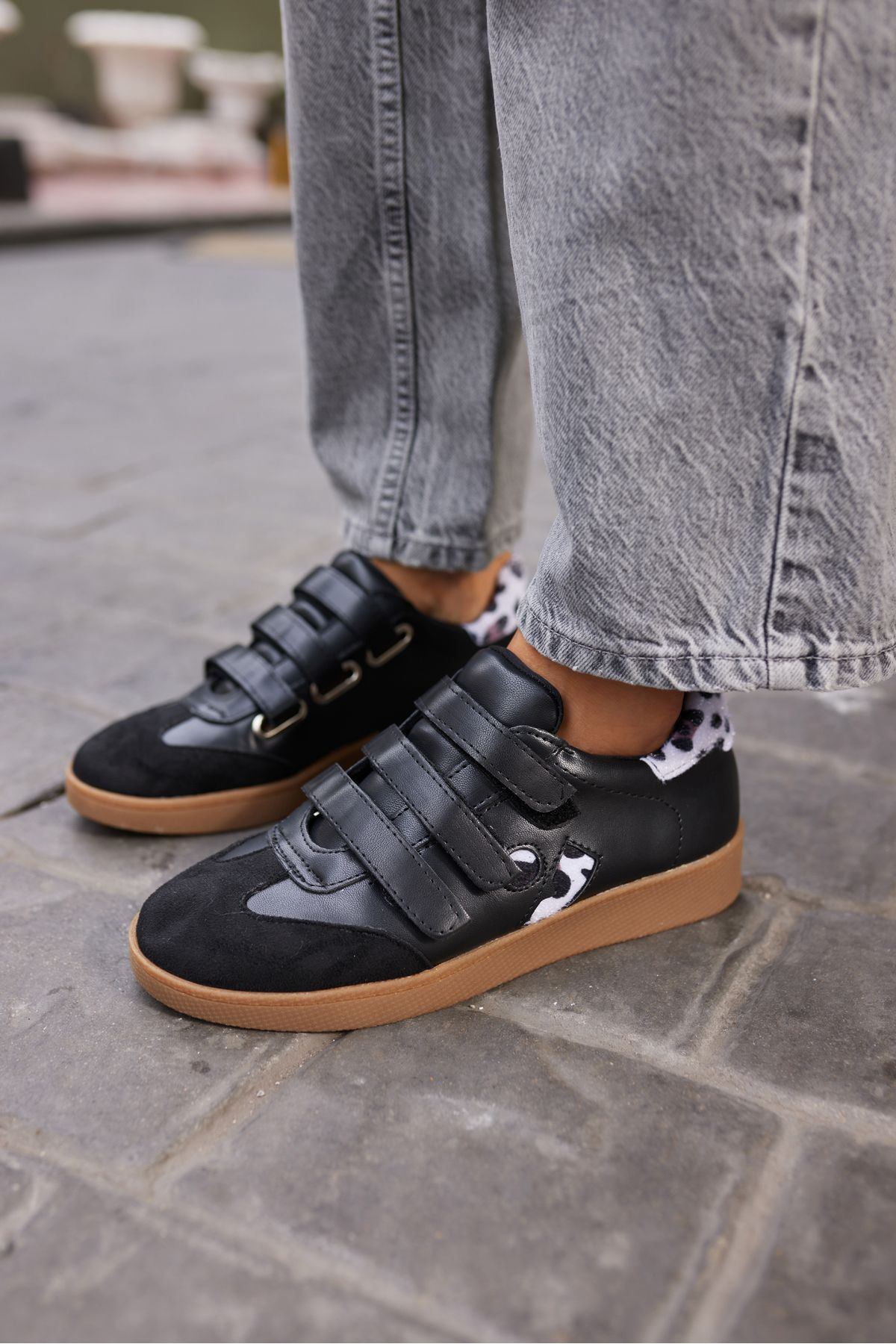 İSABEL KADIN LEOPAR CIRTLI KAUCUK TABANLİ SNEAKER