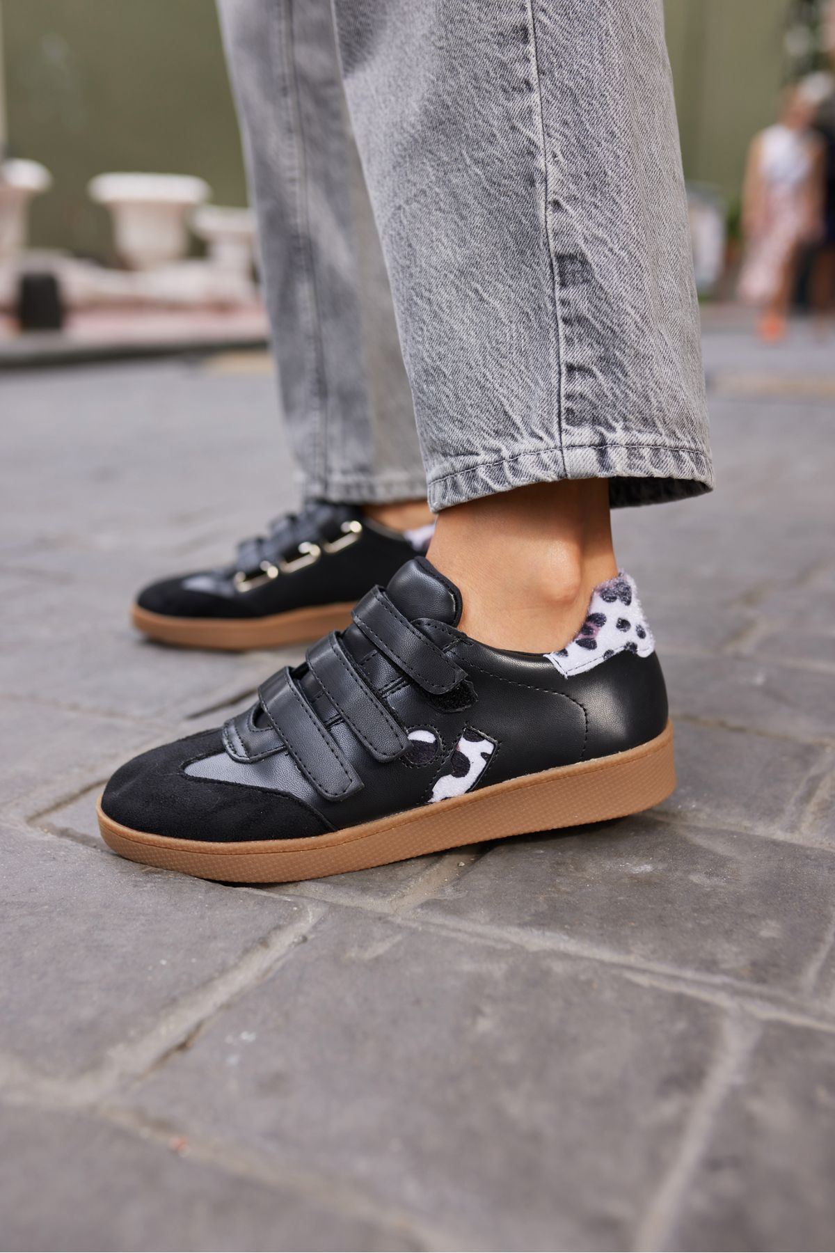 İSABEL KADIN LEOPAR CIRTLI KAUCUK TABANLİ SNEAKER