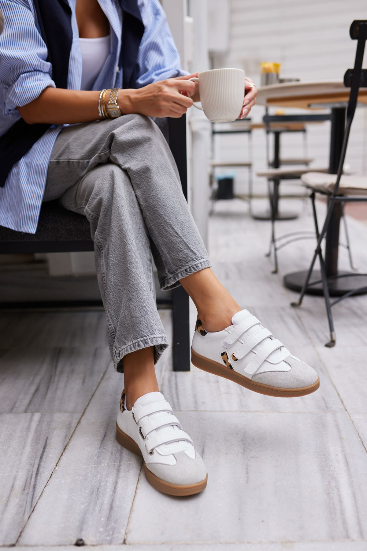 İSABEL KADIN LEOPAR CIRTLI KAUCUK TABANLİ SNEAKER