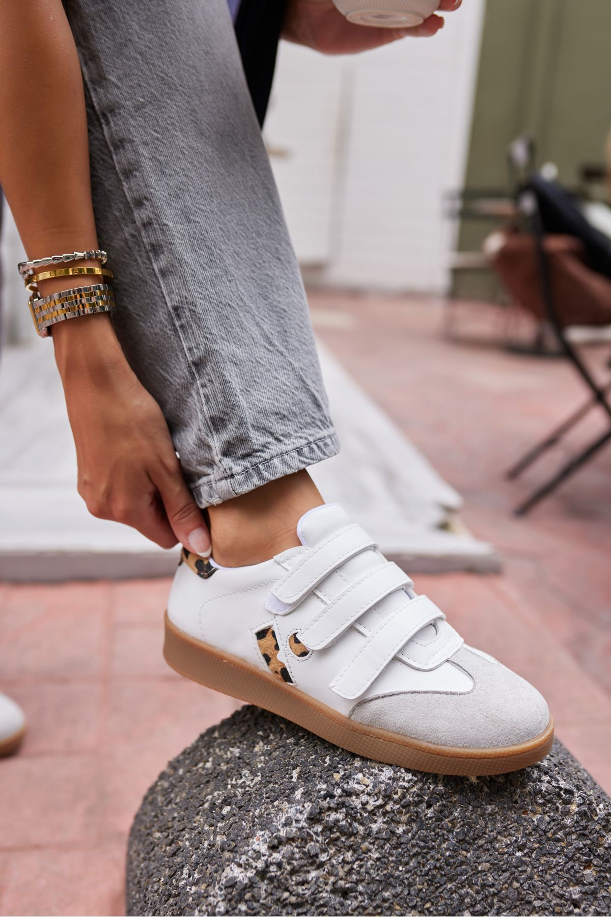 İSABEL KADIN LEOPAR CIRTLI KAUCUK TABANLİ SNEAKER