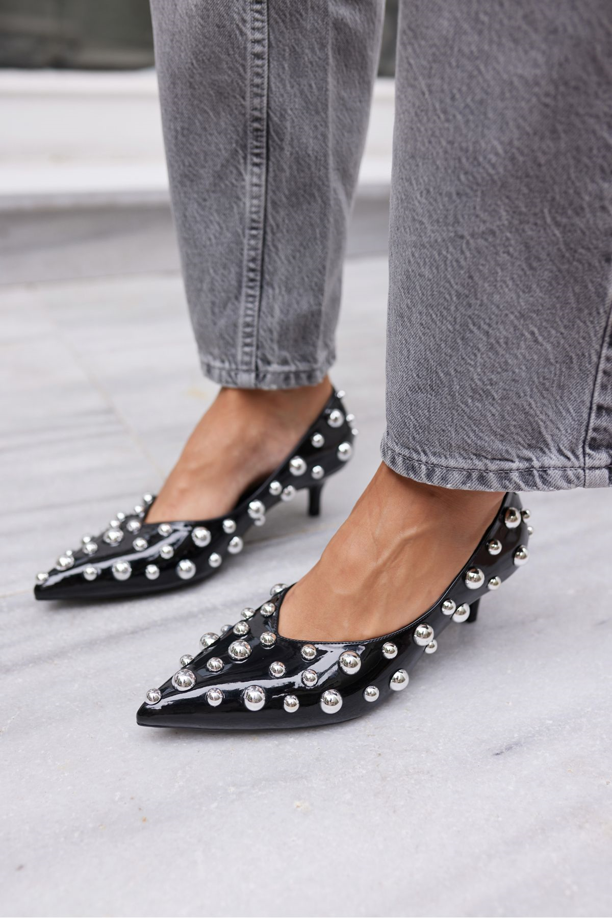 CAMBİ KADIN TEN BEJ RUGAN TROKLU STILETTO