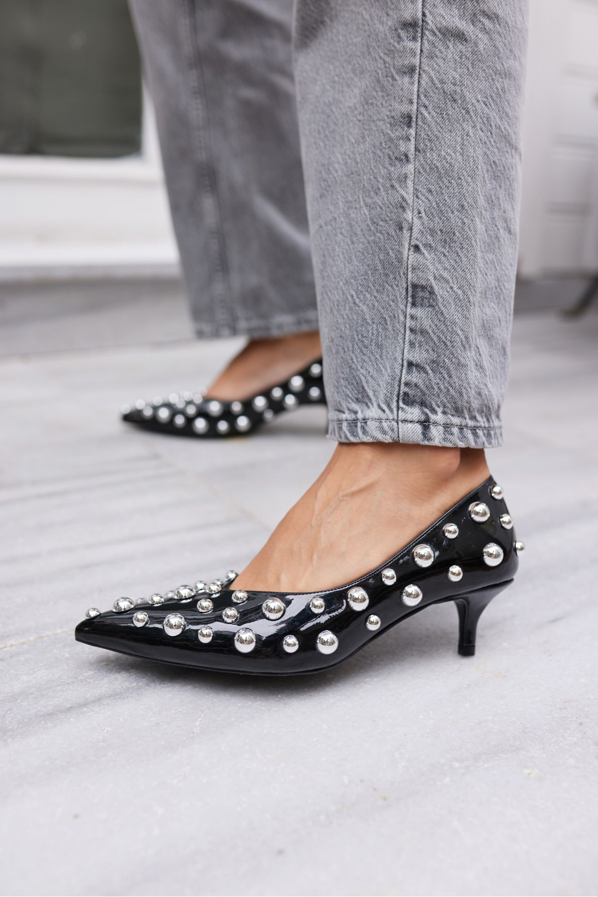 CAMBİ KADIN TEN BEJ RUGAN TROKLU STILETTO