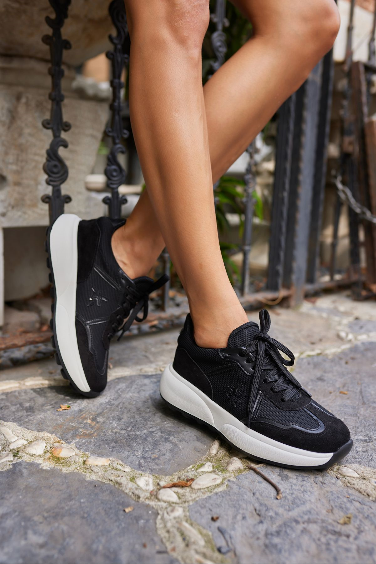 DODORİCO KADİN BEJ BAGCIKLI EVA TABAN SNEAKER