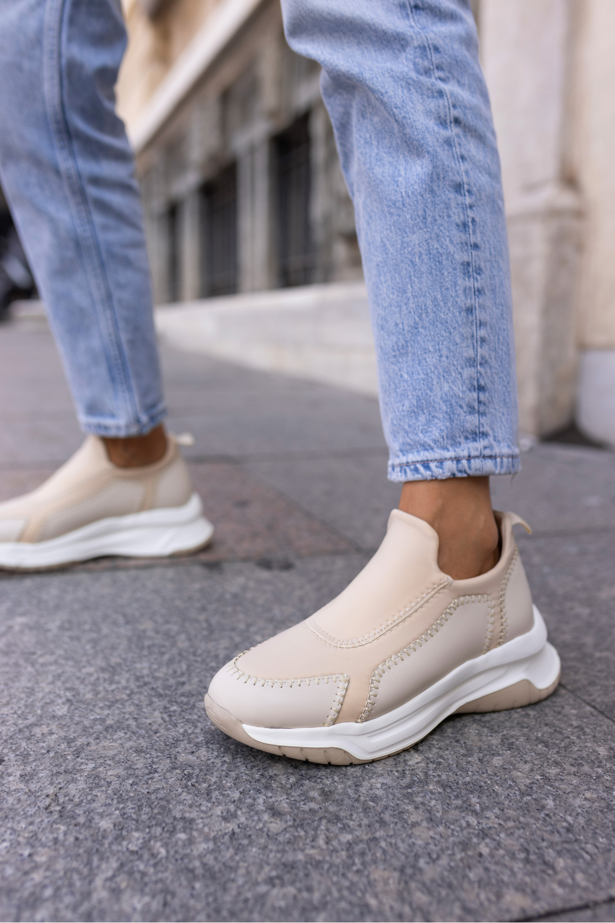 BOSETTİ KADİN VİZON DALGIÇ KUMAŞ EVA TABAN SNEAKER