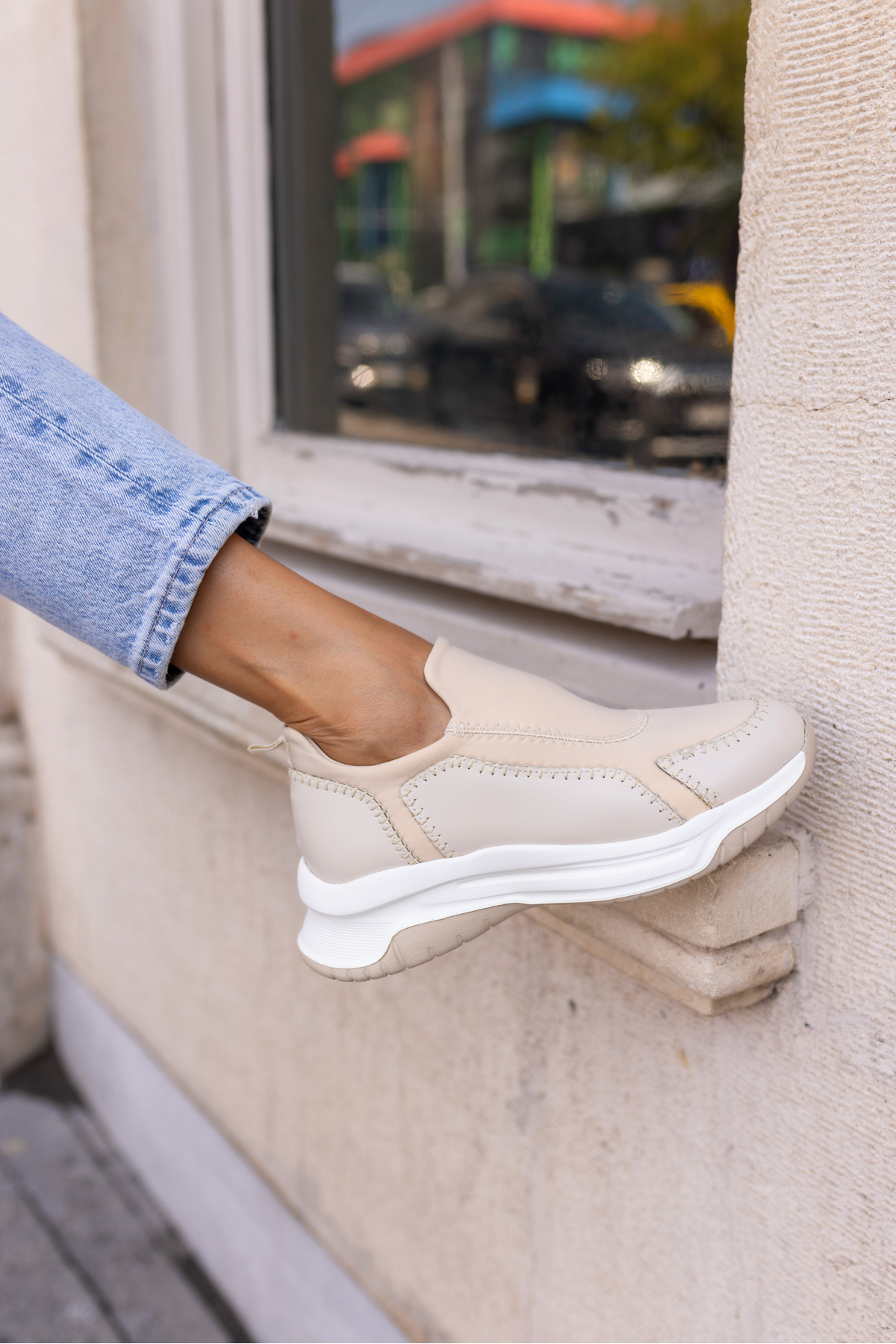 BOSETTİ KADİN VİZON DALGIÇ KUMAŞ EVA TABAN SNEAKER