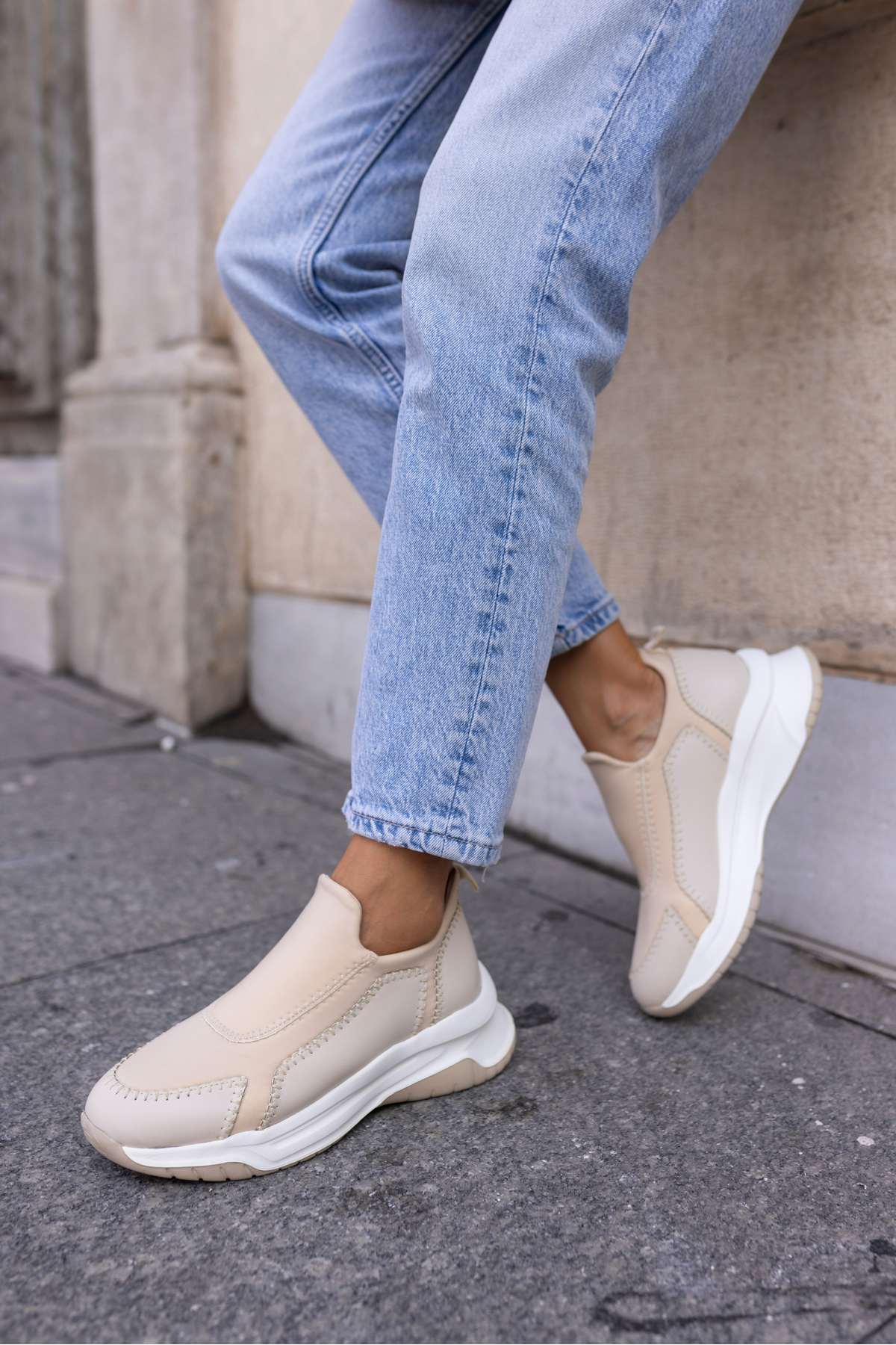 BOSETTİ KADİN VİZON DALGIÇ KUMAŞ EVA TABAN SNEAKER