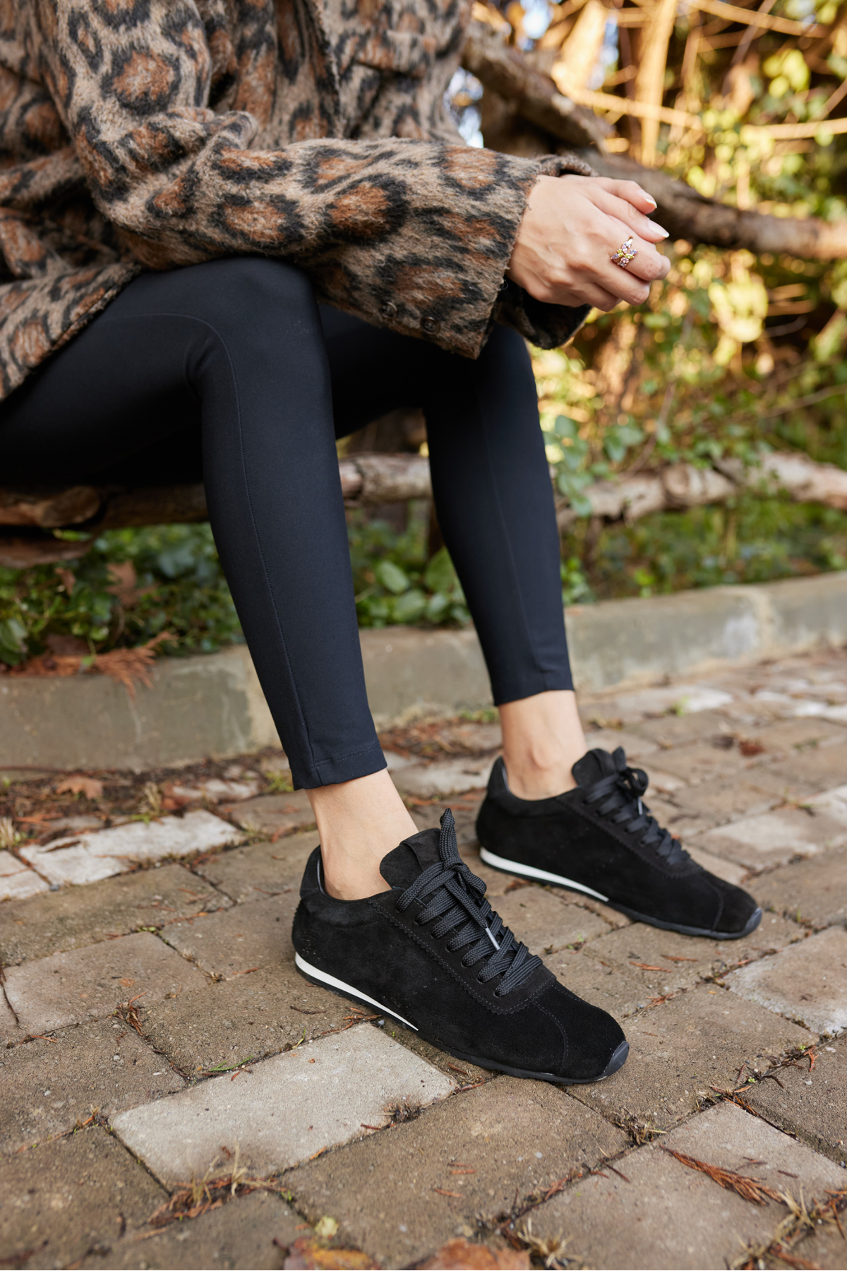 Bosetti Kadın Tutun Taba Gercek Suet Bagcikli Sneaker