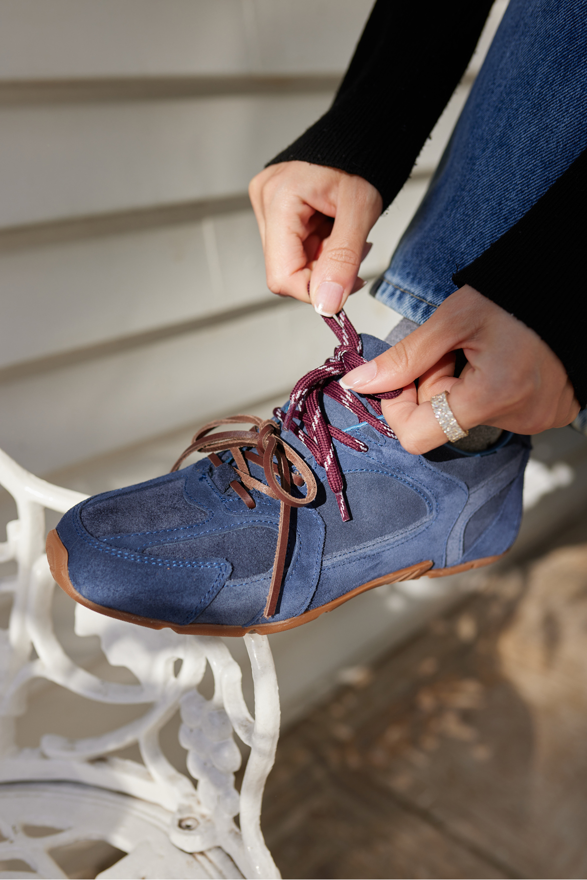 GARCİA KADIN LACİVERT SÜET SNEAKERS
