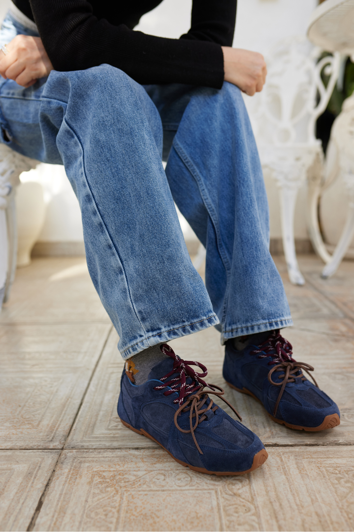GARCİA KADIN LACİVERT SÜET SNEAKERS