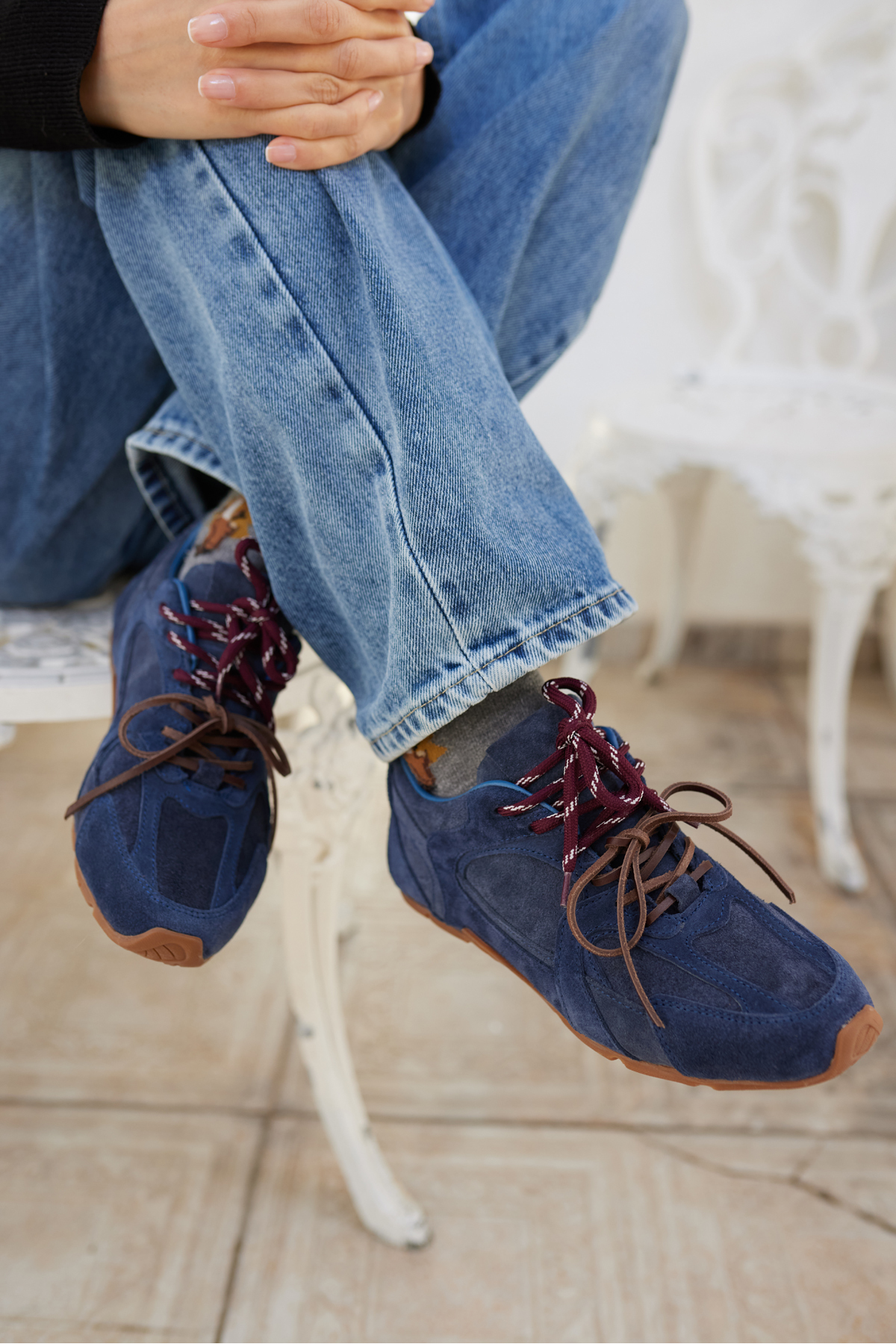 GARCİA KADIN LACİVERT SÜET SNEAKERS