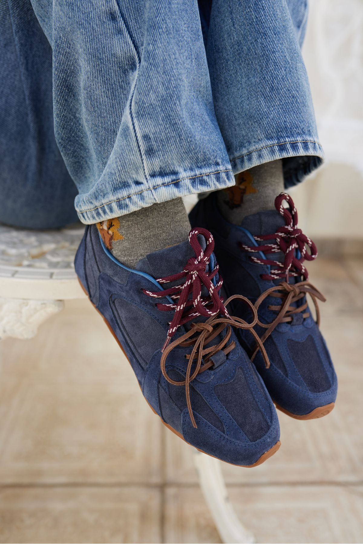 GARCİA KADIN LACİVERT SÜET SNEAKERS