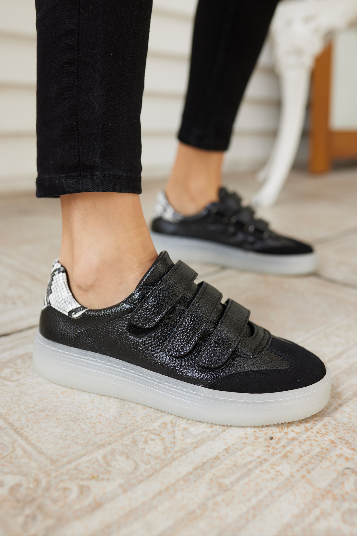 CELSO KADIN LEOPAR CIRTLI KIRMIZI DETAY SNEAKER