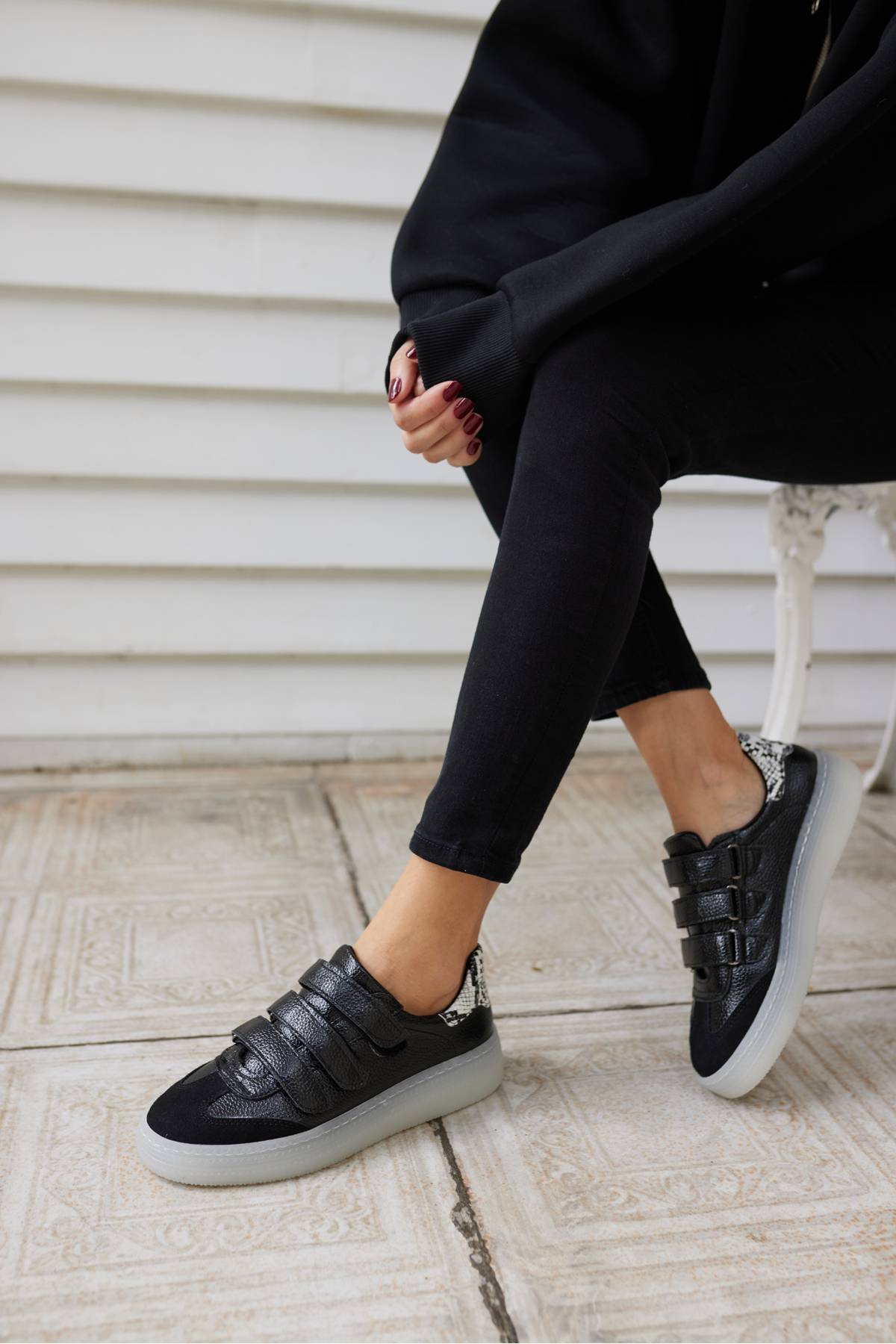 CELSO KADIN LEOPAR CIRTLI KIRMIZI DETAY SNEAKER