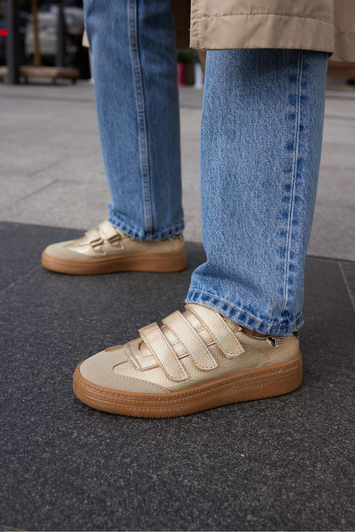 CELSO KADIN LEOPAR CIRTLI KIRMIZI DETAY SNEAKER