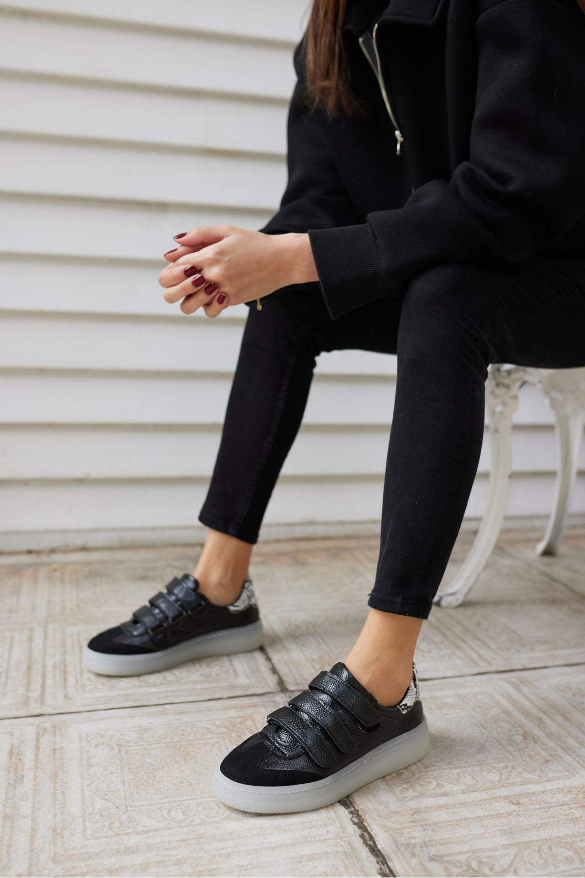 CELSO KADIN LEOPAR CIRTLI KIRMIZI DETAY SNEAKER