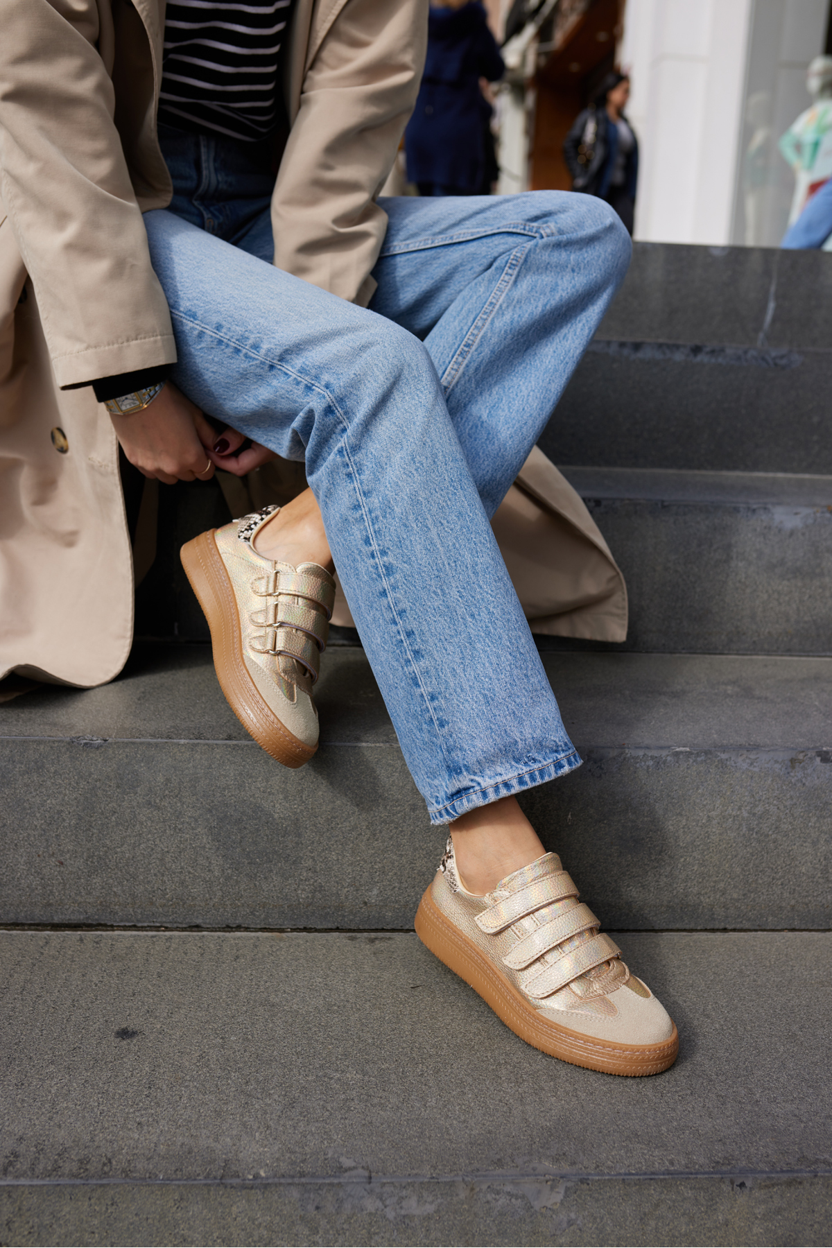 CELSO KADIN LEOPAR CIRTLI KIRMIZI DETAY SNEAKER