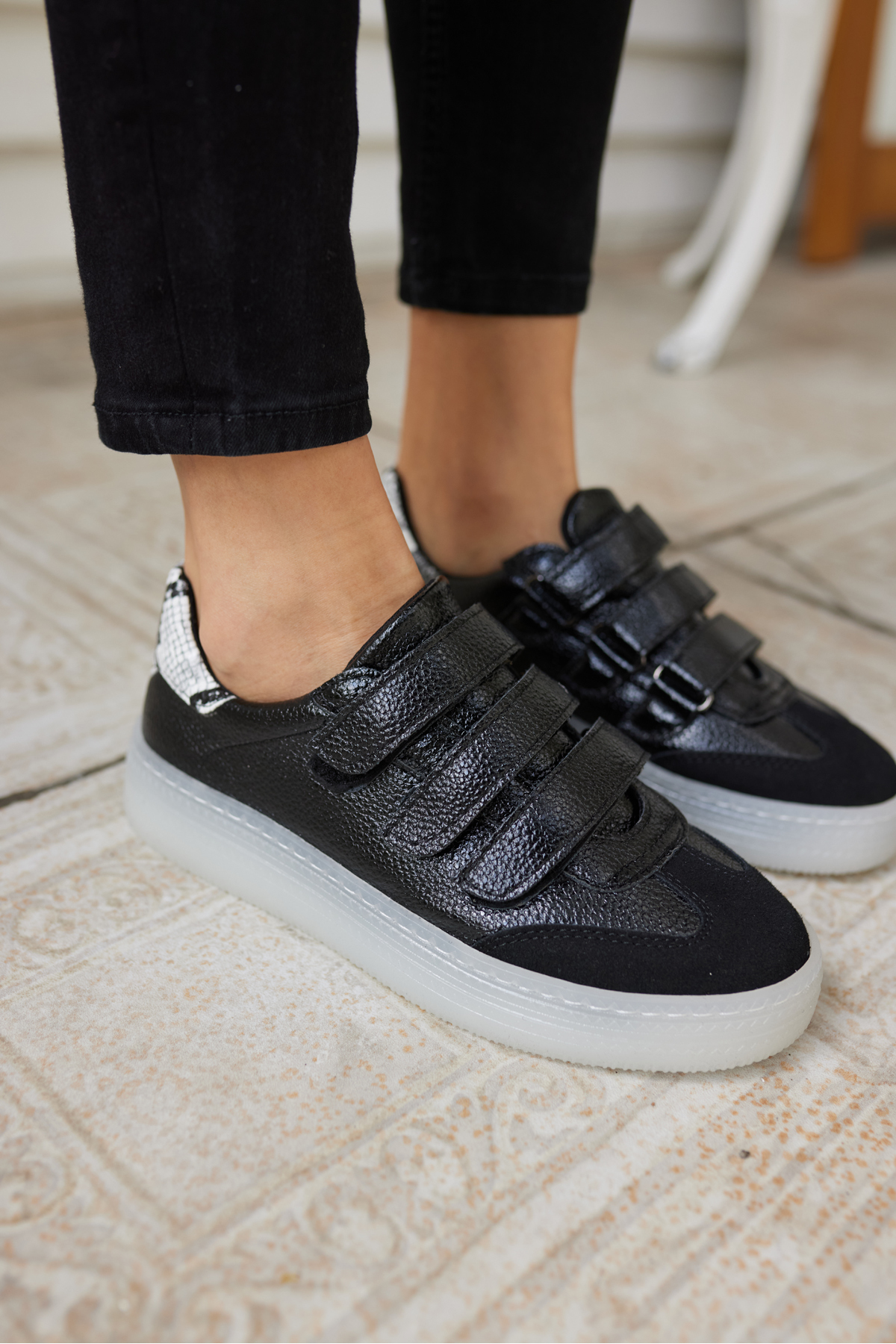 CELSO KADIN LEOPAR CIRTLI KIRMIZI DETAY SNEAKER