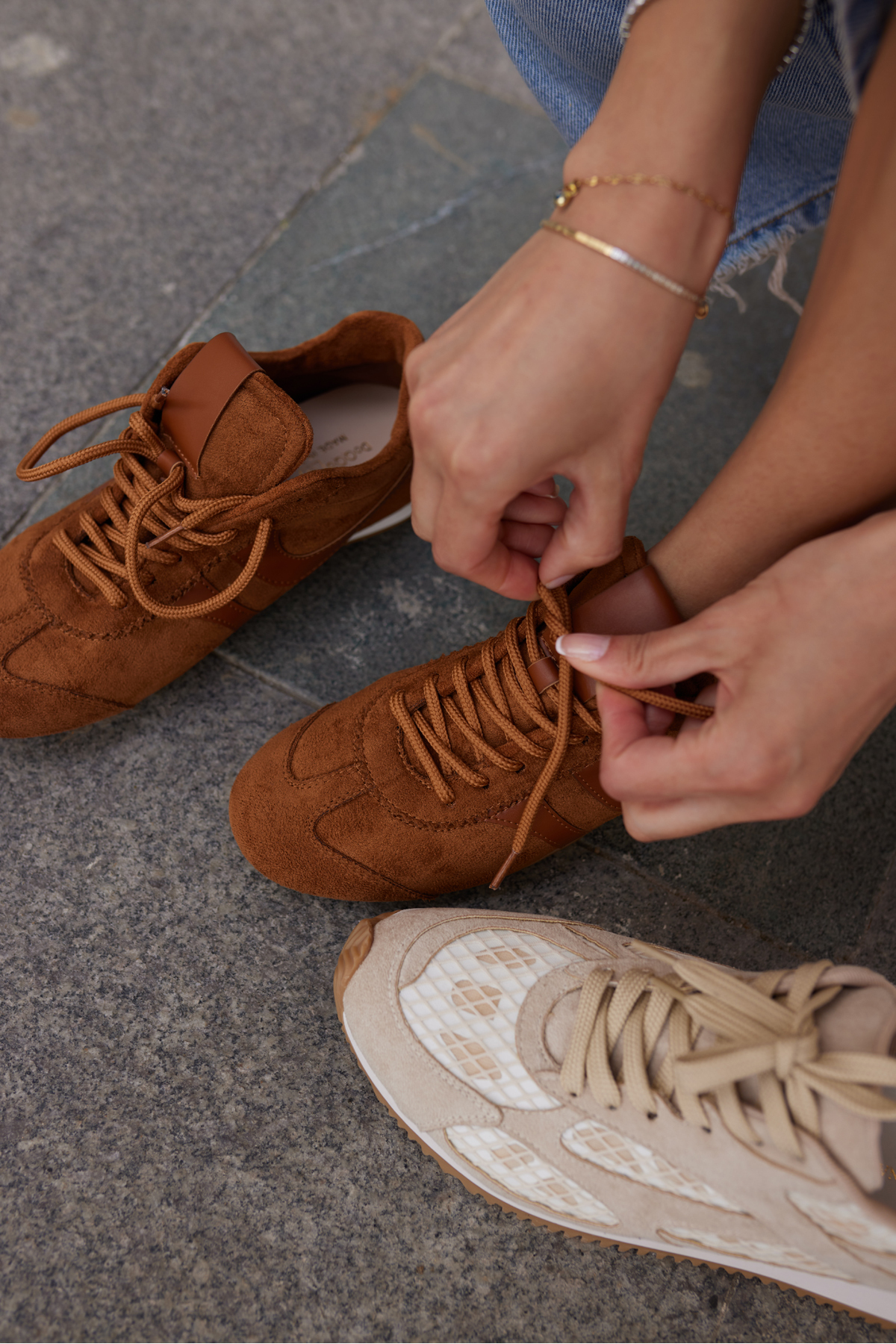 ANNA KADIN TABA SUET BAGCIKLI SNEAKER