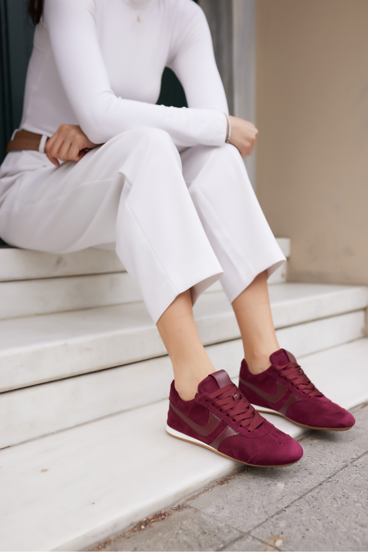 ANNA KADIN TABA SUET BAGCIKLI SNEAKER