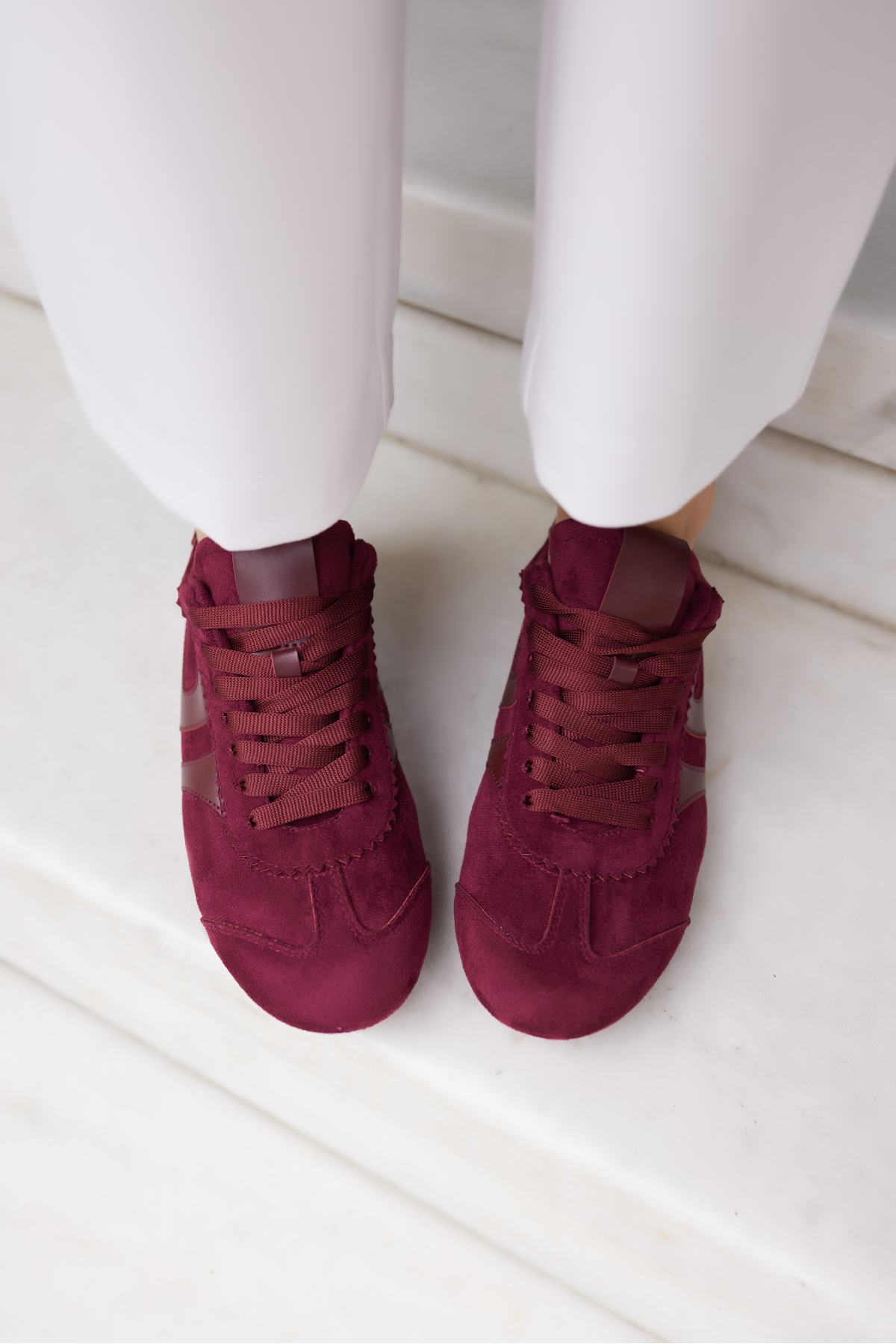 ANNA KADIN TABA SUET BAGCIKLI SNEAKER