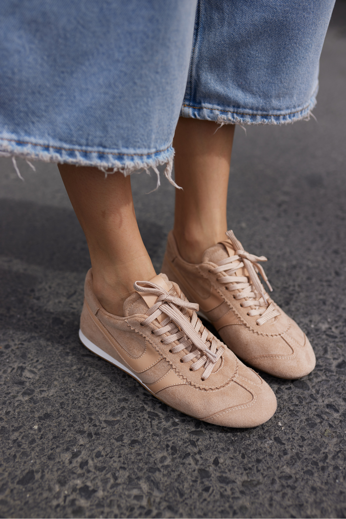 ANNA KADIN TABA SUET BAGCIKLI SNEAKER