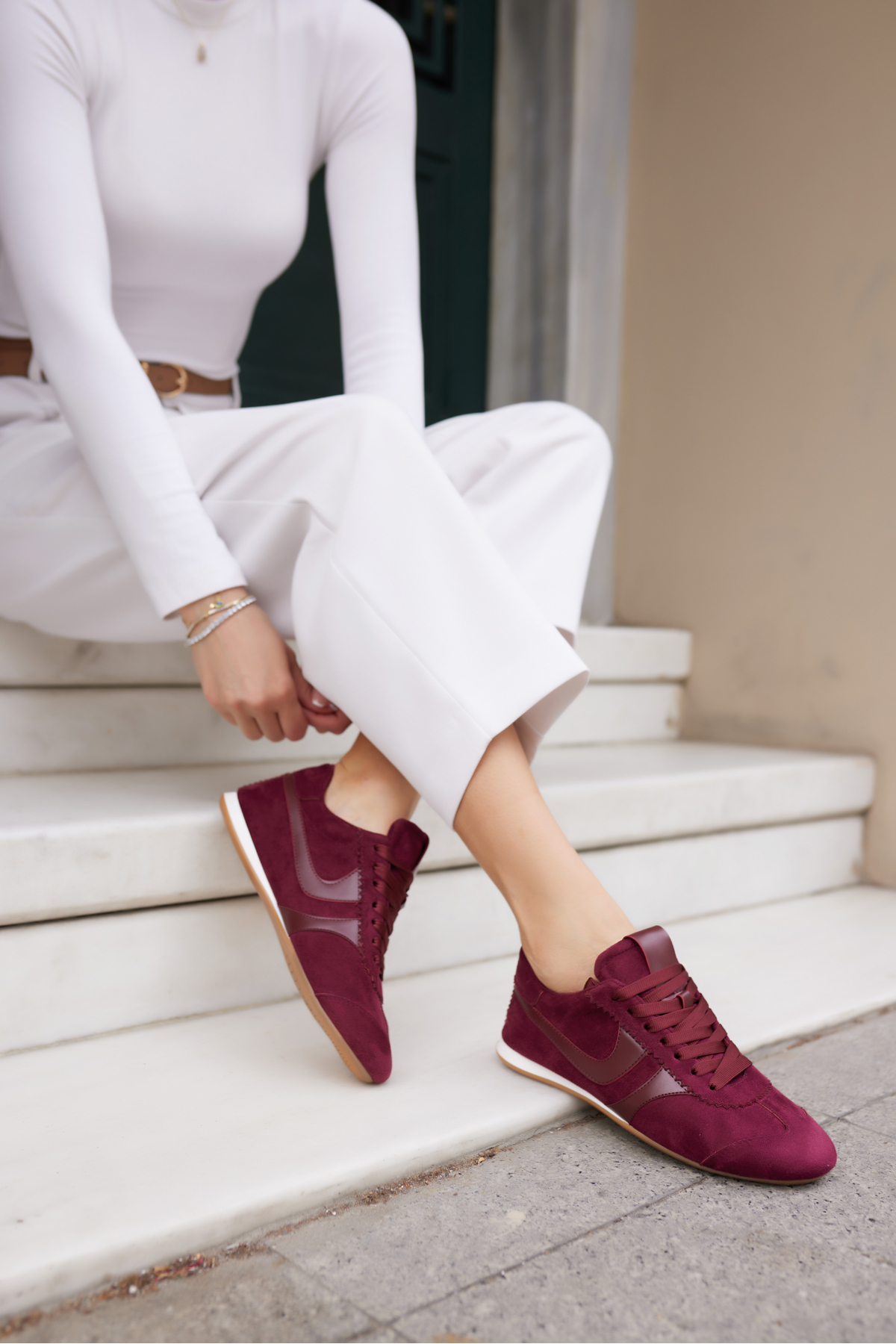 ANNA KADIN TABA SUET BAGCIKLI SNEAKER