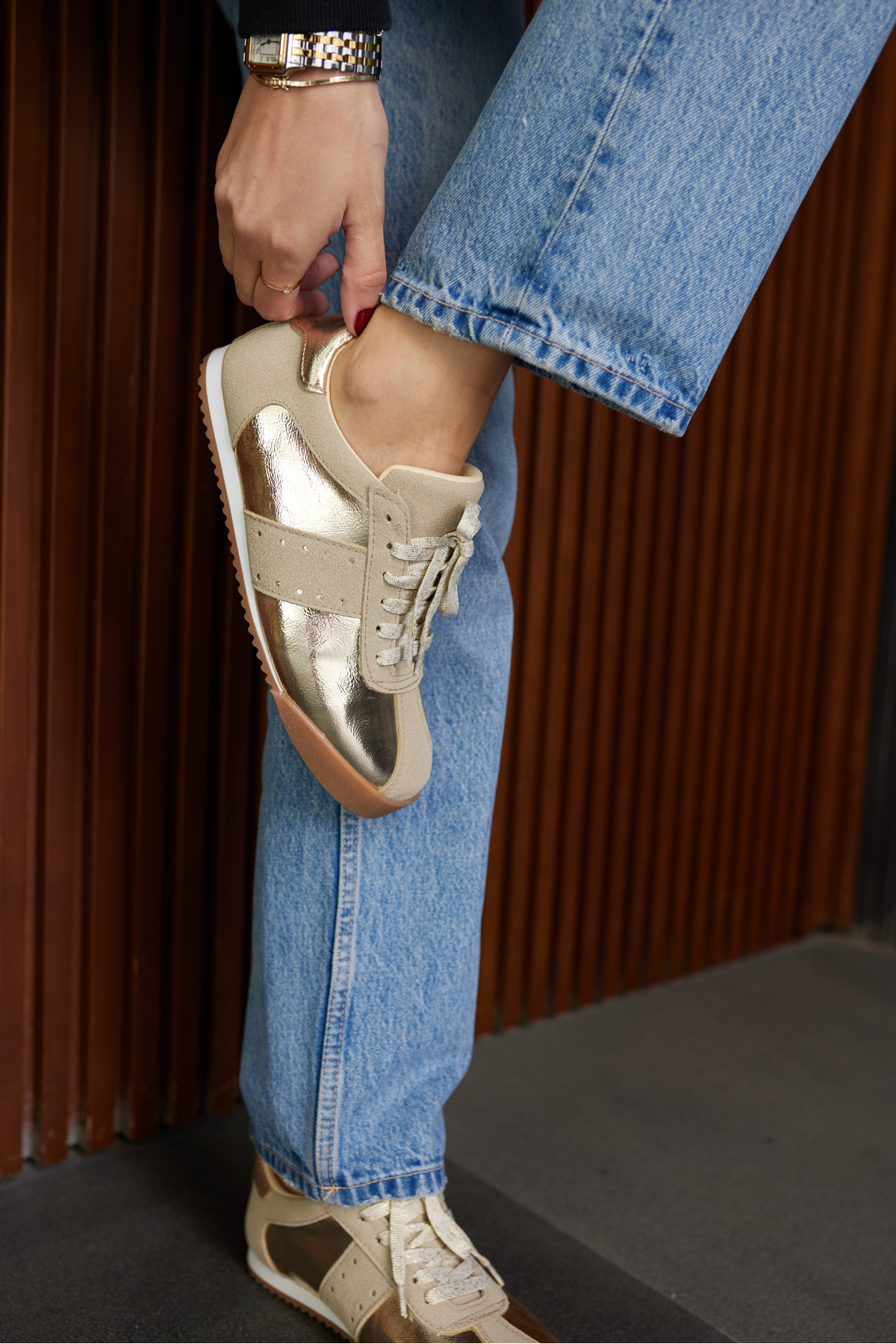 APRİL KADIN ALTIN BAGCIKLI SNEAKER