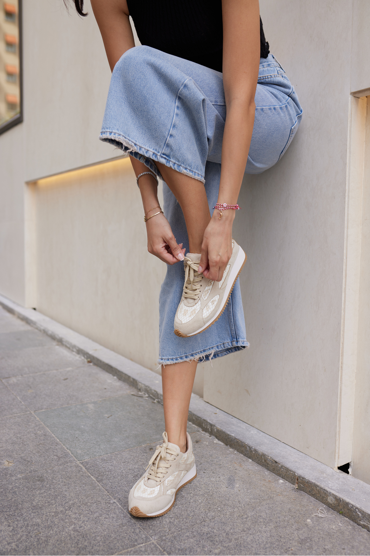 TALİSCA KADIN BEJ BAGCIKLI SNEAKER
