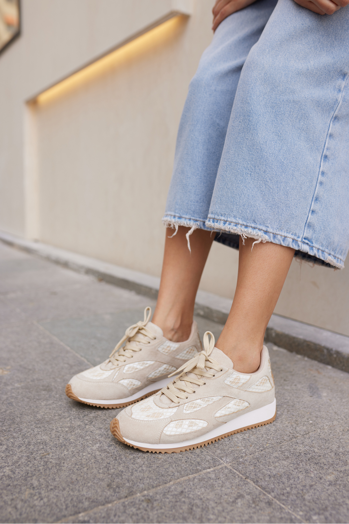 TALİSCA KADIN BEJ BAGCIKLI SNEAKER