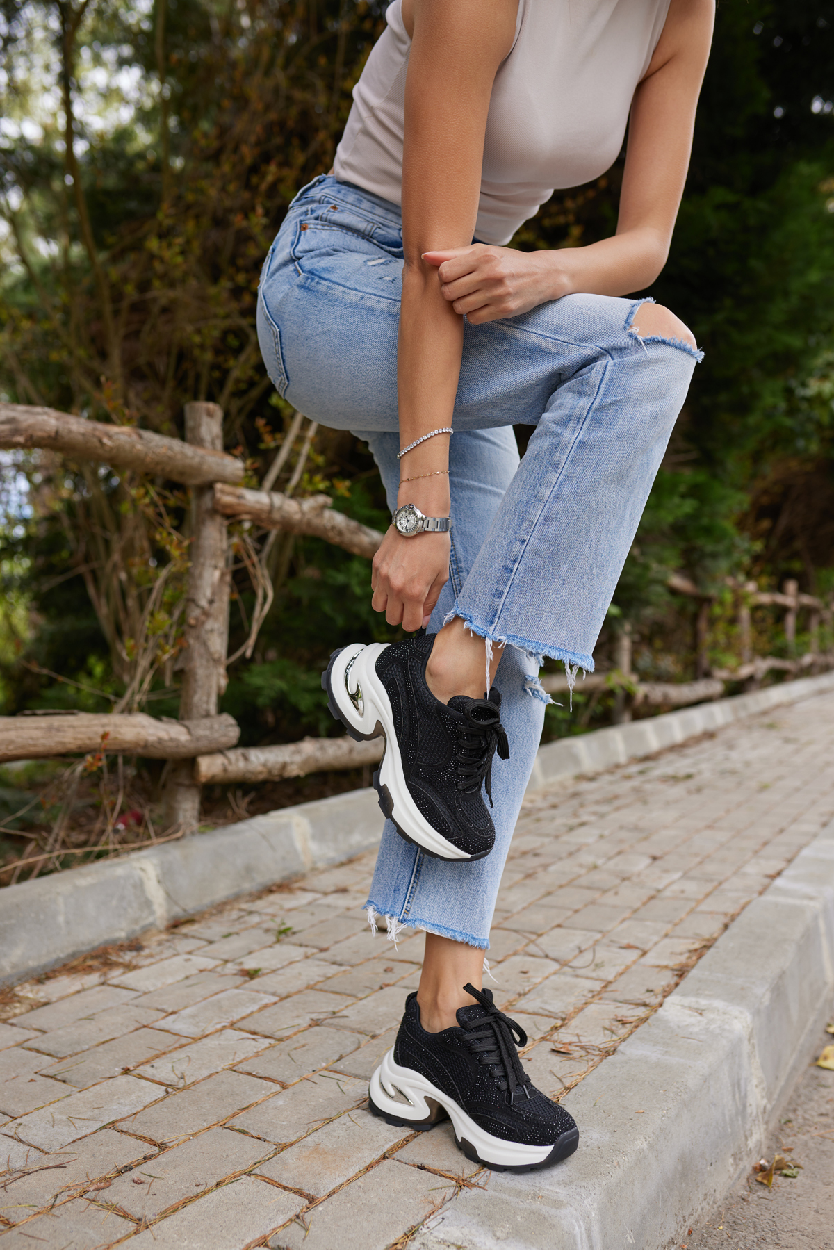 SOCHI KADIN BEJ TAS DETAY ITHAL TABAN SNEAKER