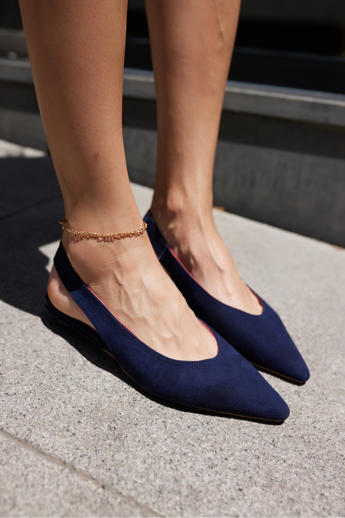 VERA KADIN TABA GERCEK SUET MINI TOPUKLU SLINGBACK AYAKKABİ
