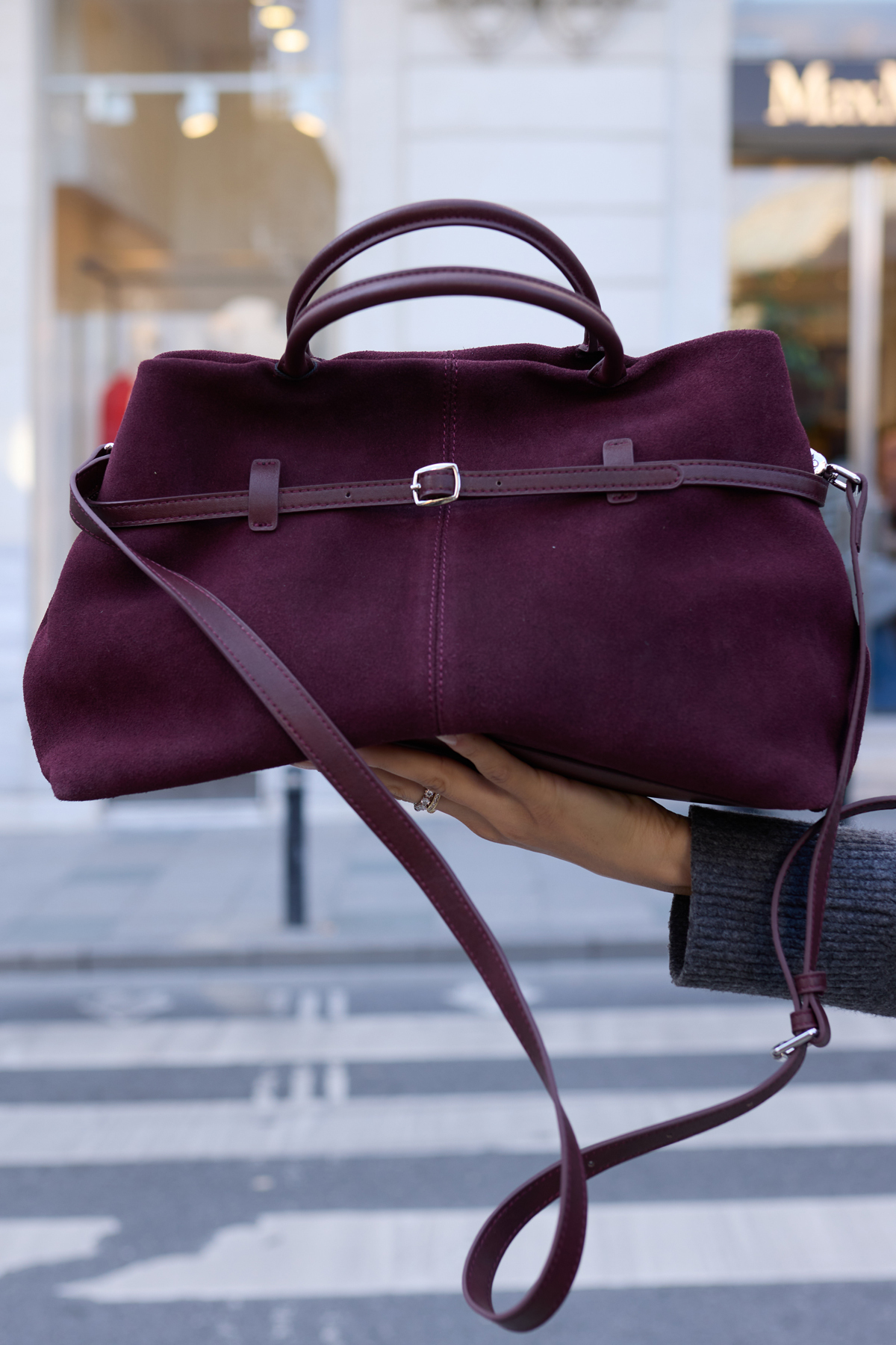 ALVİSTRA KADIN BORDO GERCEK SUET ÇANTA
