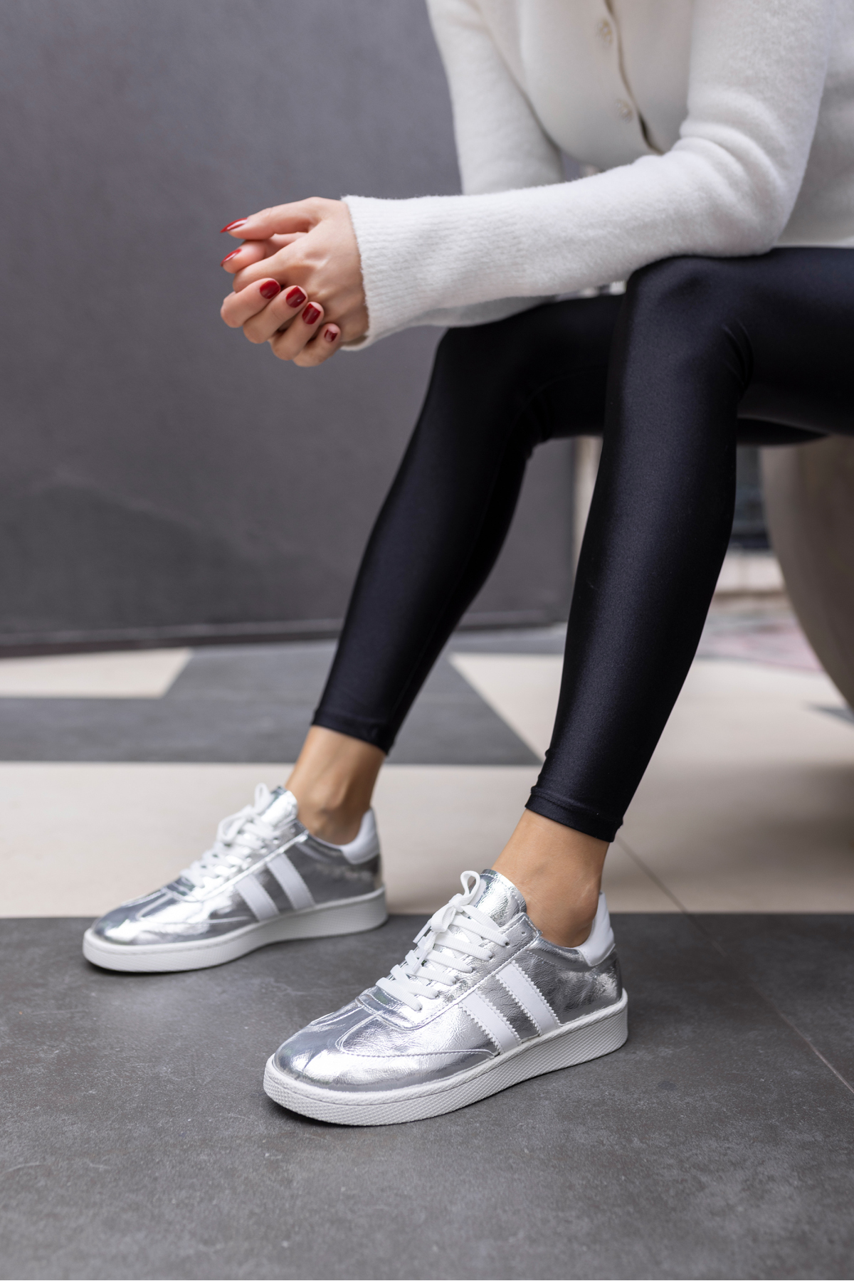 BRUCE KADIN LEOAPAR BAGCIKLI SNEAKER
