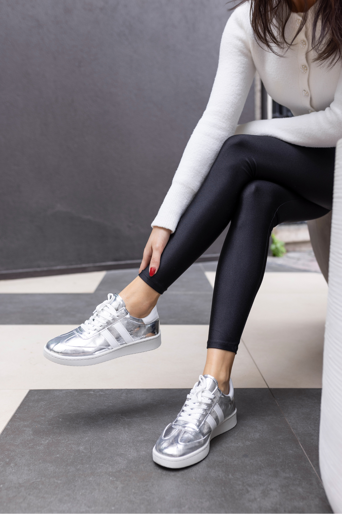 BRUCE KADIN LEOAPAR BAGCIKLI SNEAKER