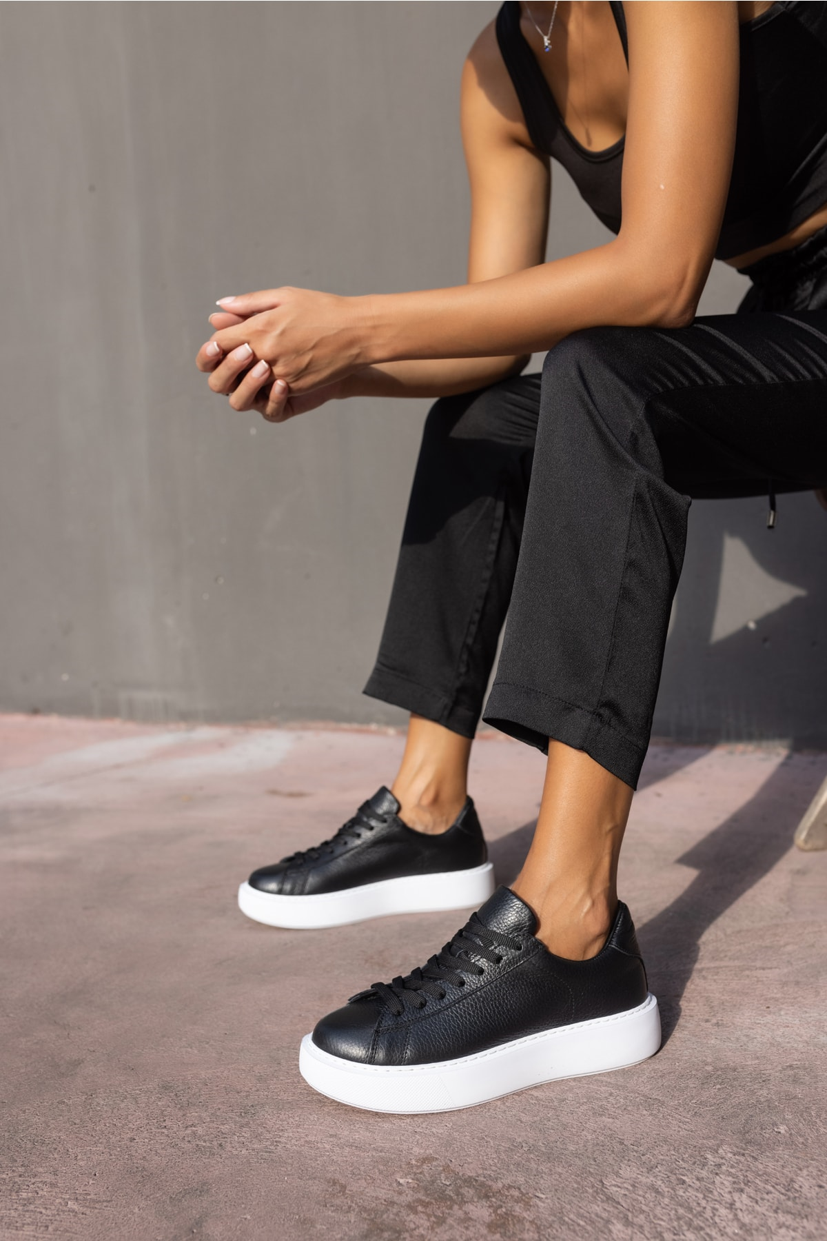 Angelo Kadın Haki Gercek Suet Sneaker